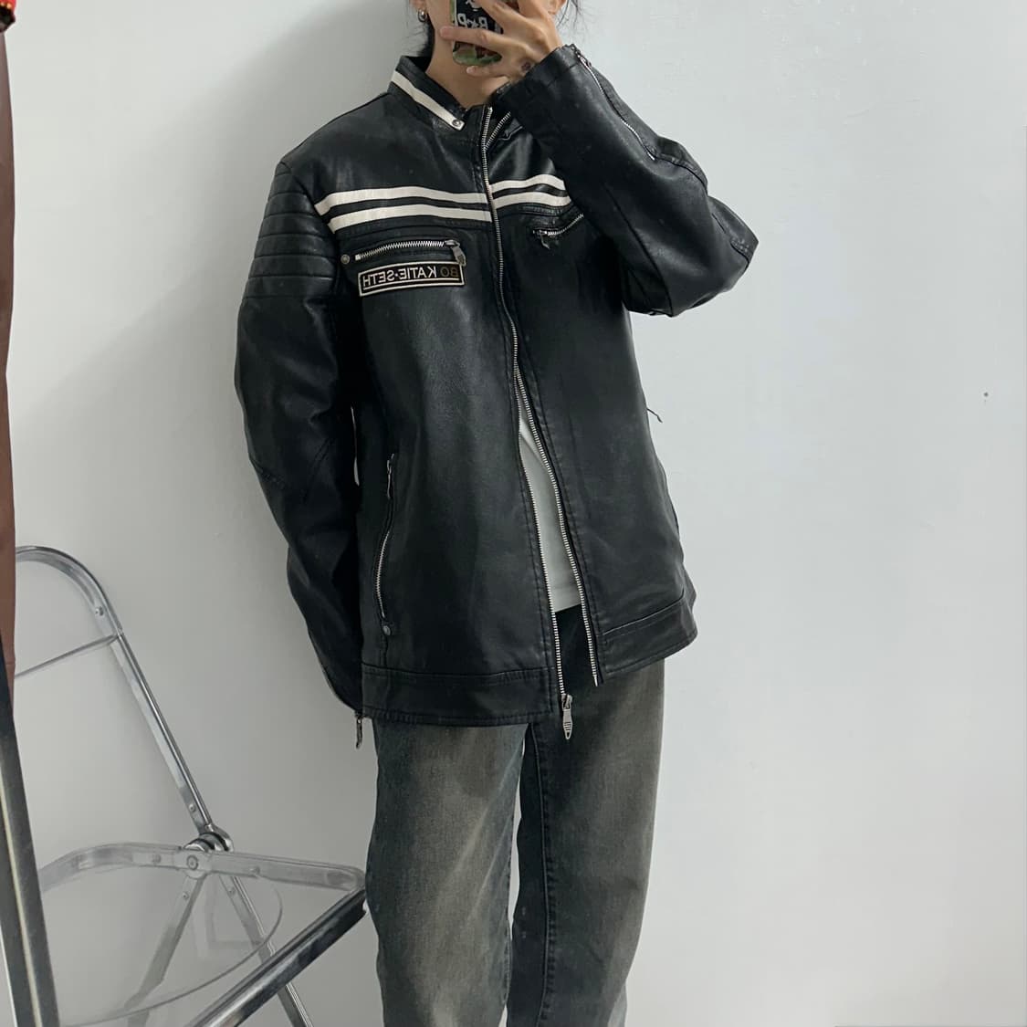 KATIE SETH 라이더 자켓 상품이미지2