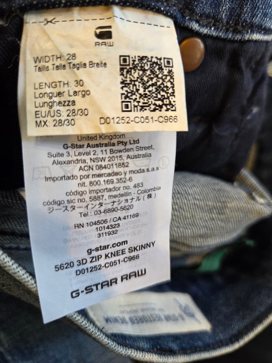 G-Star  5620 3D ZIP KNEES 데님 팬츠(W28/L30) 상품이미지9