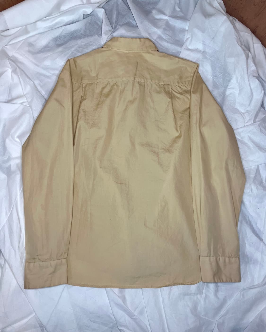 꼼데가르송 트리콧 베이지 레이스 패널 집업 셔츠 상품이미지2