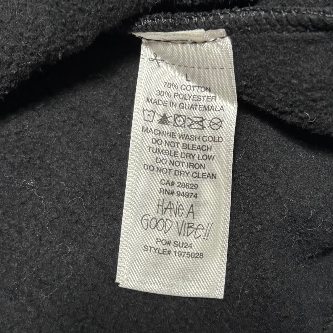 L 스투시 빌트 투 라스트 블랙 후드 집업 상품이미지5