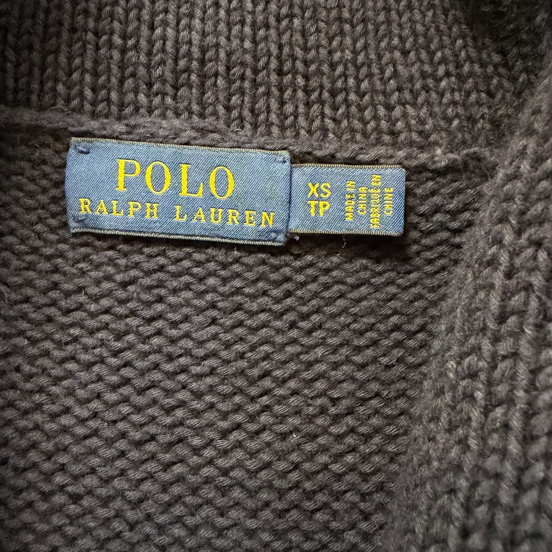 폴로 랄프로렌 RL 패치 로고 숄카라 네이비 가디건 상품이미지3