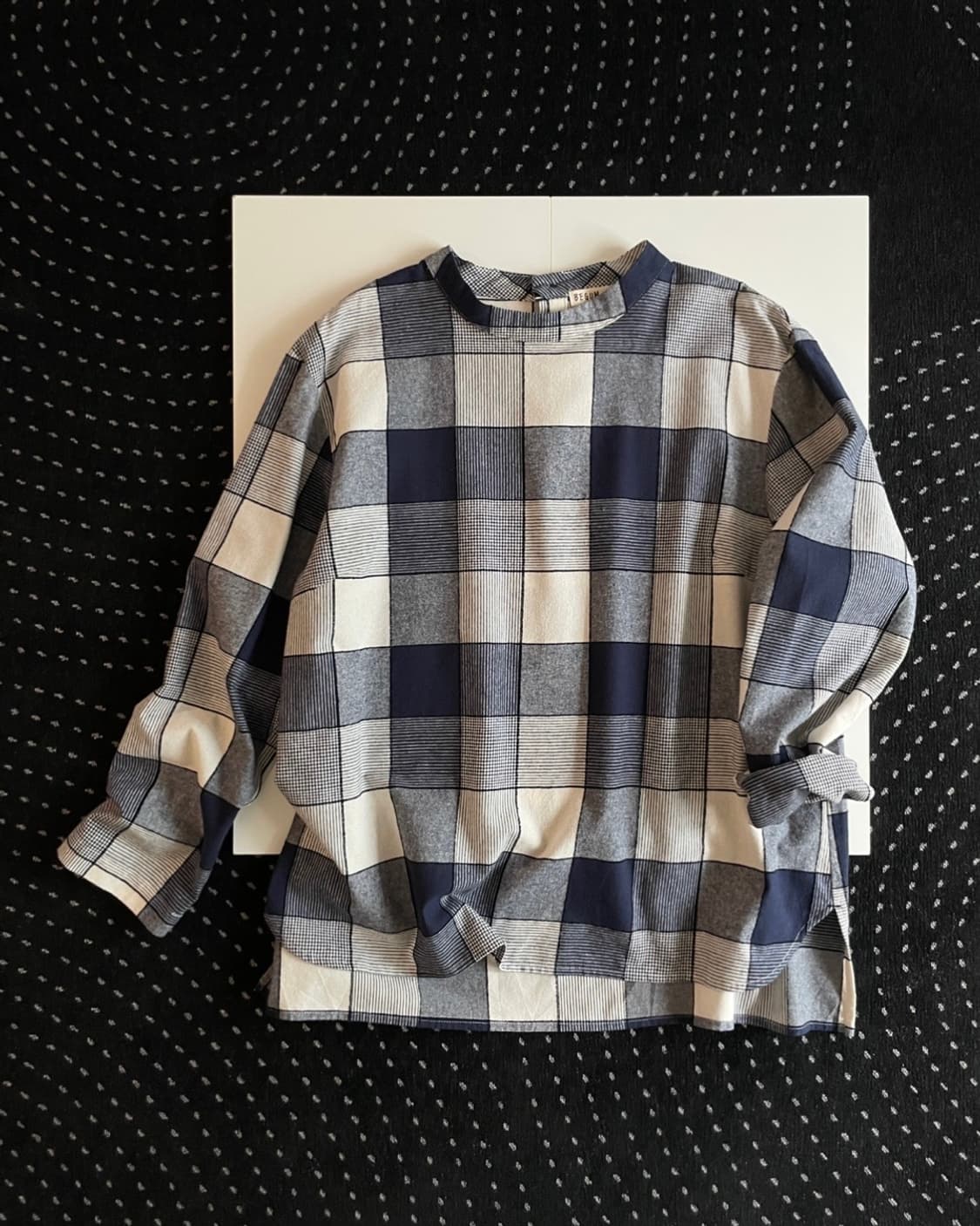 pullover check patterned blouse 상품이미지1