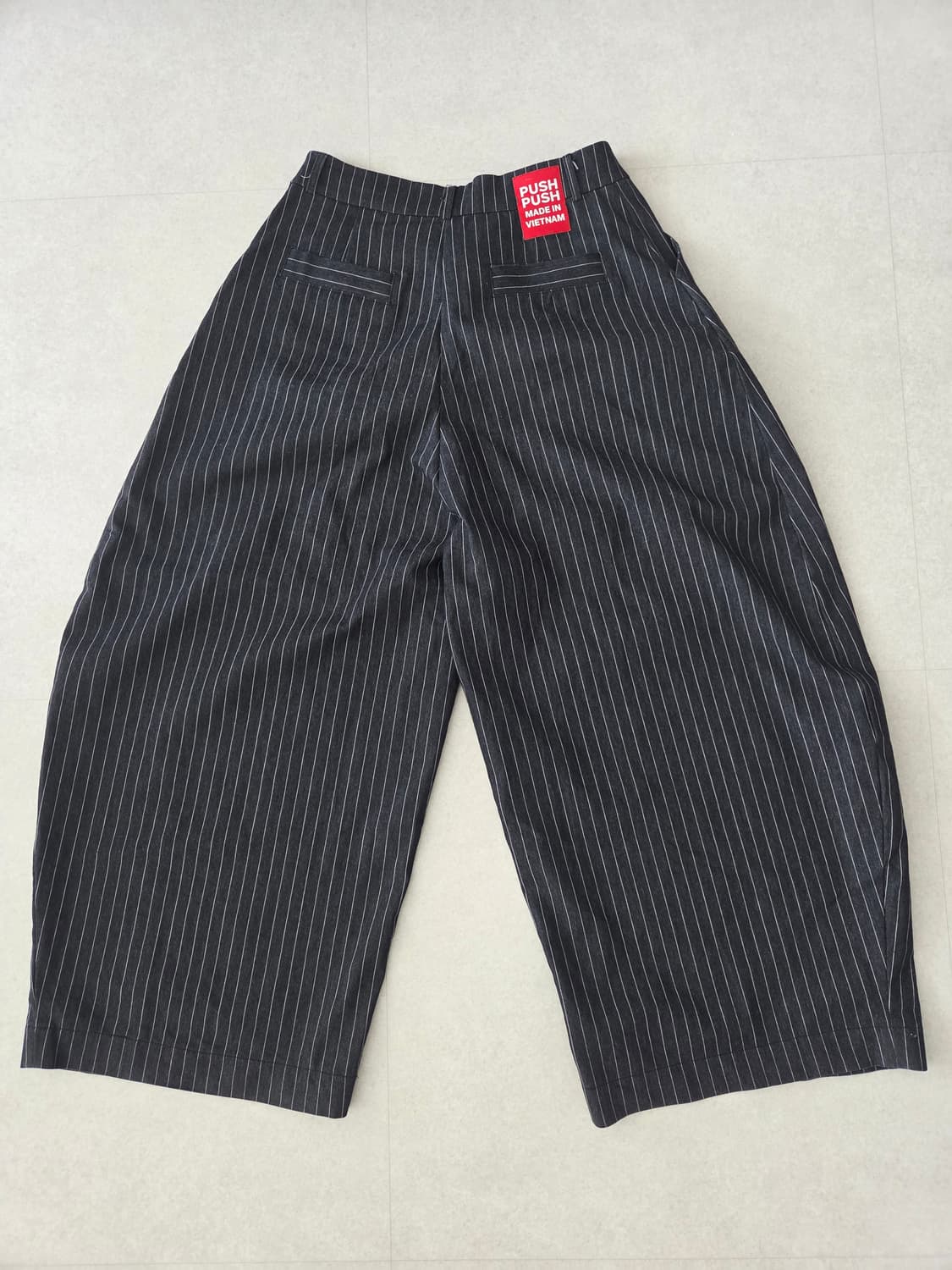 pushpush 스트라이프팬츠 black 상품이미지2