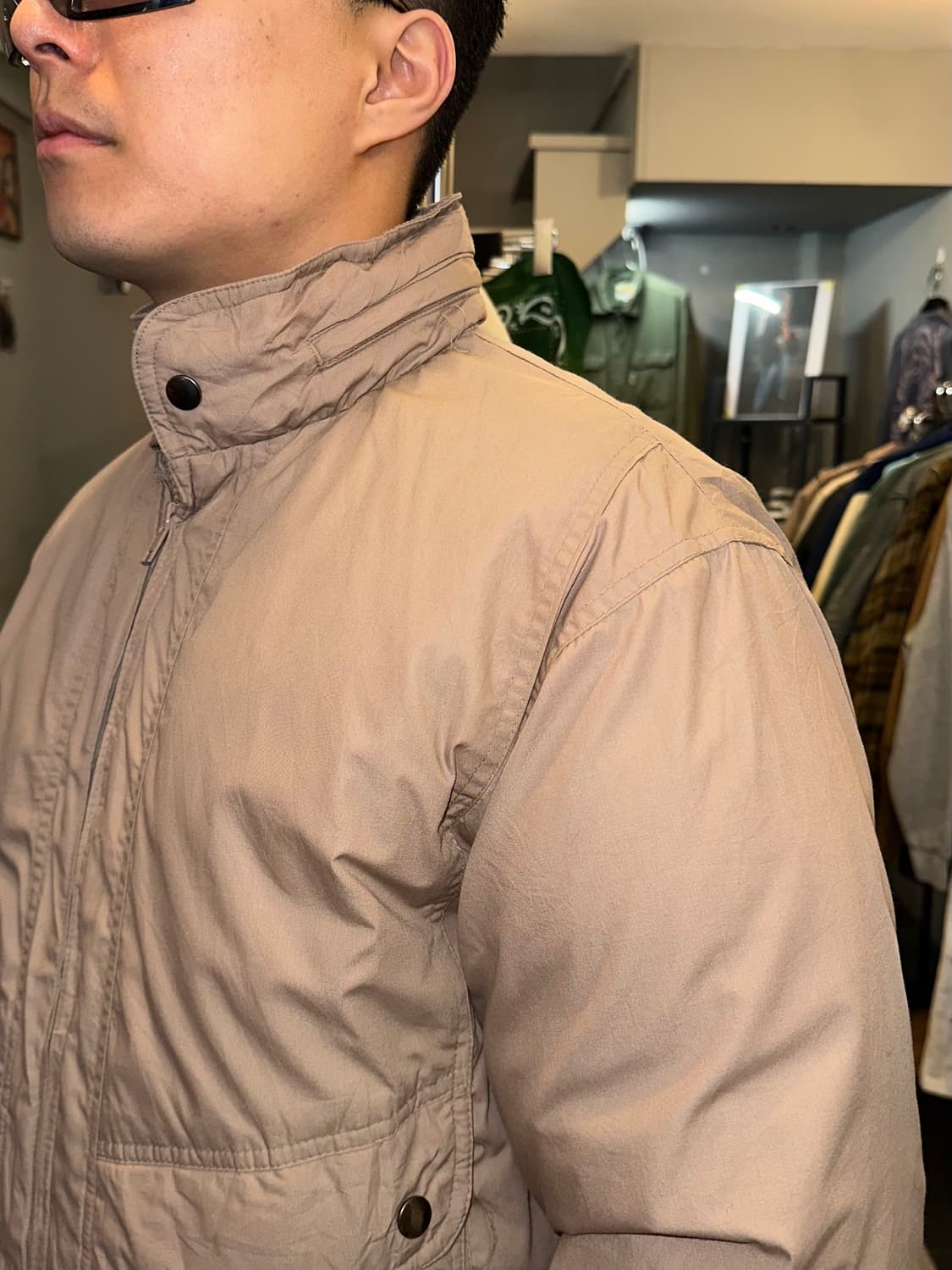 90’s American down padded bomber jacket 상품이미지5