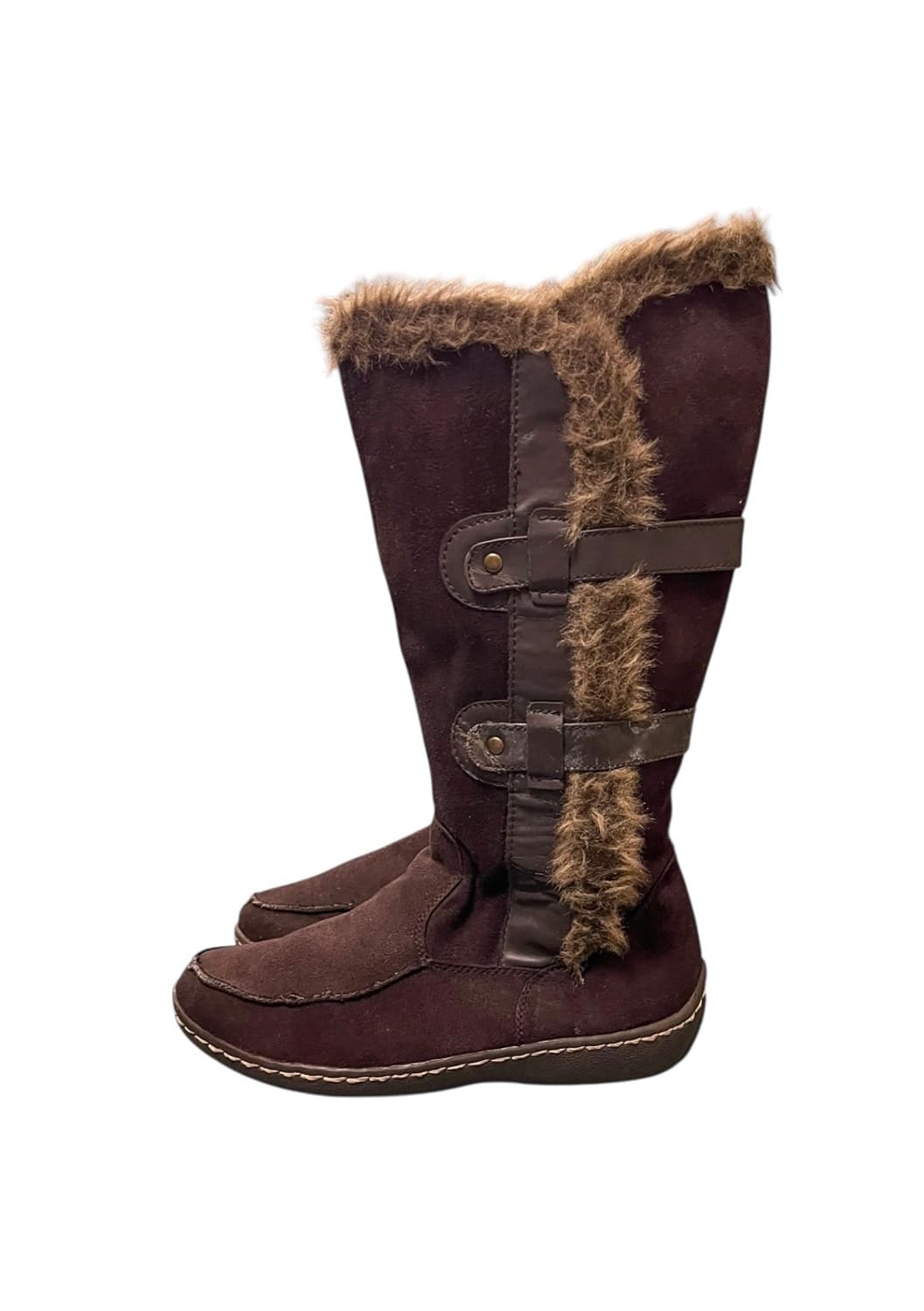 BROWN FUR TRIM BOOTS 상품이미지3