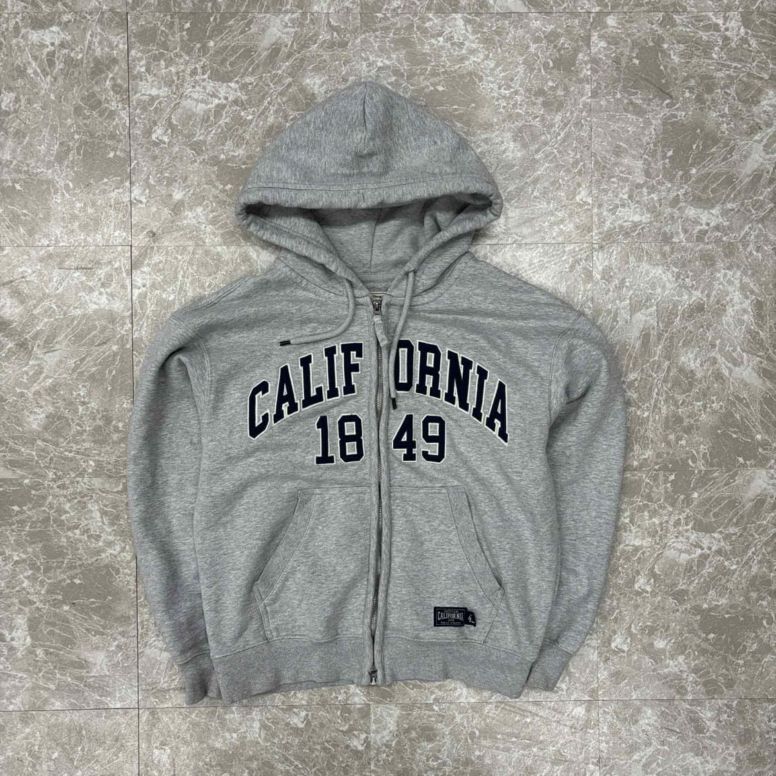 후아유 y2k 그레이 러블리힙 스웻 후드집업 희귀져지(S) 상품이미지2