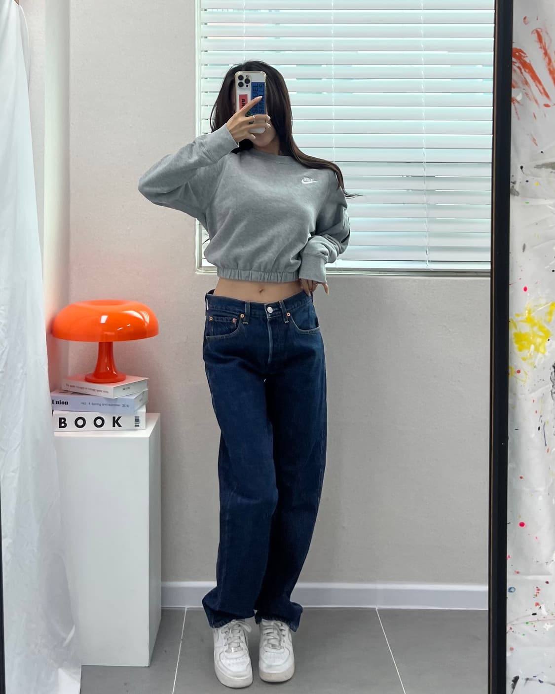 (WOMEN)나이키 크롭 맨투맨-M1443 상품이미지7