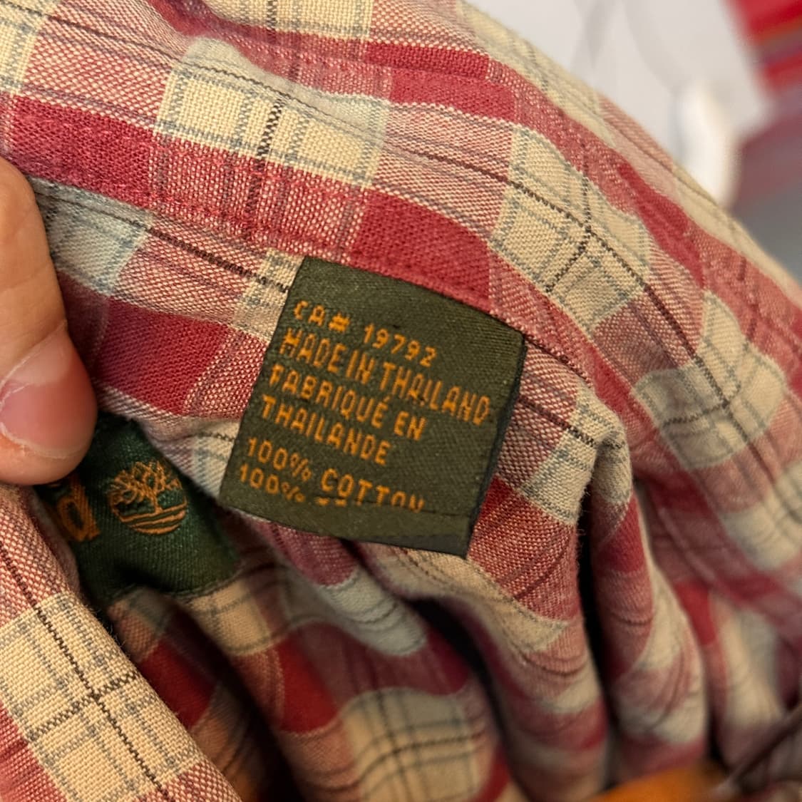 팀버랜드 라이트 패브릭 체크패턴 XXL 110 셔츠 상품이미지8