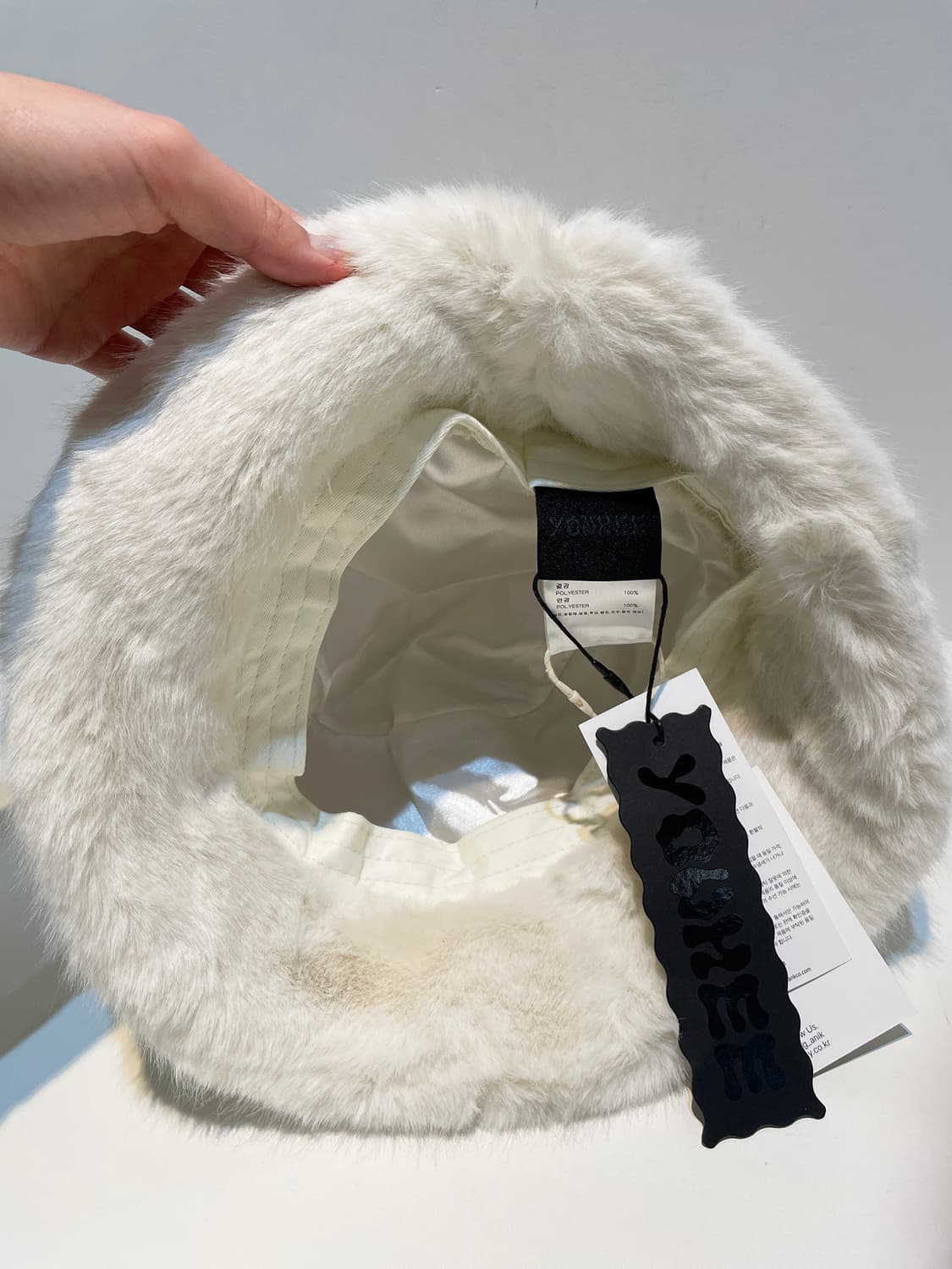 YOUHEE 유희 퍼 버킷햇 미사용 새 상품 A1409 상품이미지5