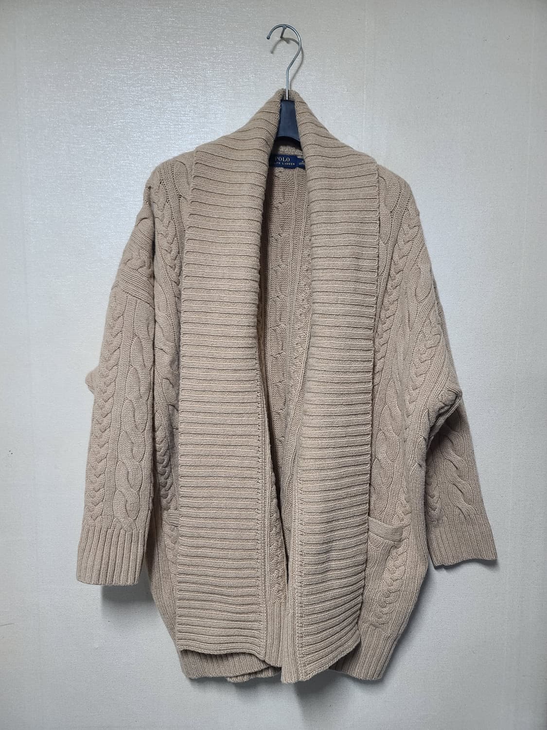 폴로 울,캐시미어 오픈 롱가디건 상품이미지1