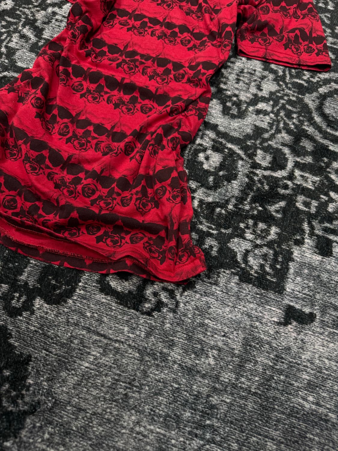 Jury black bloody rose & skull t shirts 상품이미지5