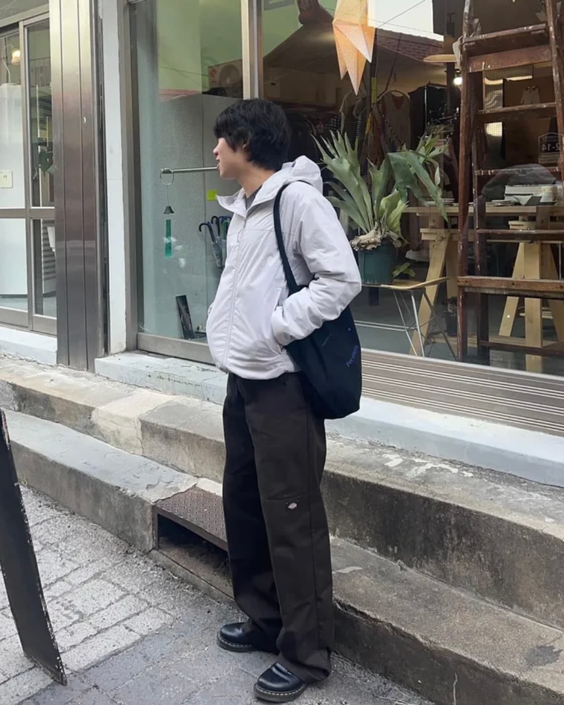디키즈 다크 브라운 갈색 더블니 워크 팬츠 통바지 34 아메카지 와이드 상품이미지2