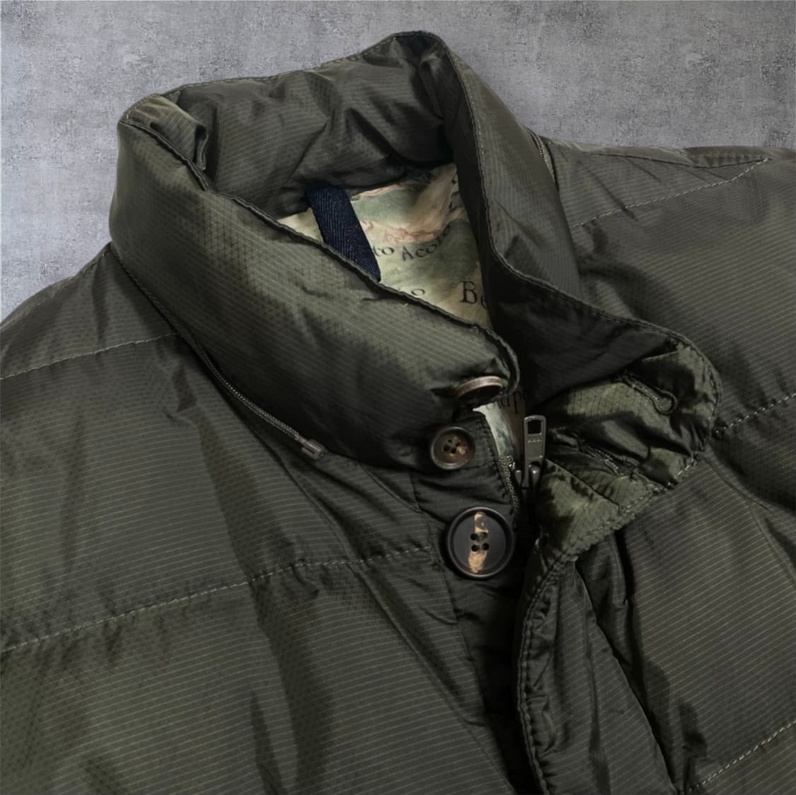 에스티 듀퐁 S.T. Dupont 카키 구스다운 퀄팅 패딩 자켓 48 상품이미지5