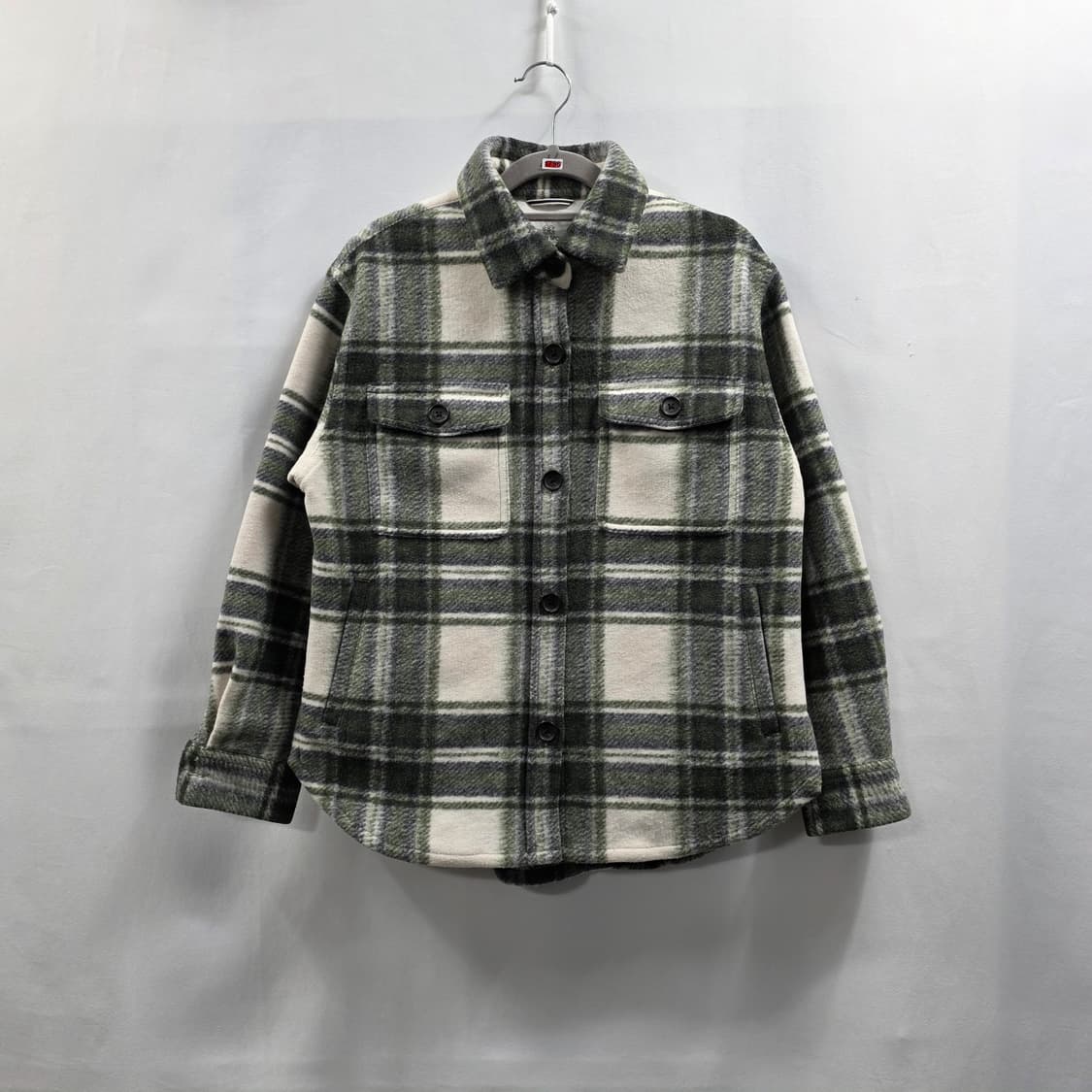 1796 코오롱스포츠 여성 체크 플리스 셔켓 90  RFID 상품이미지1