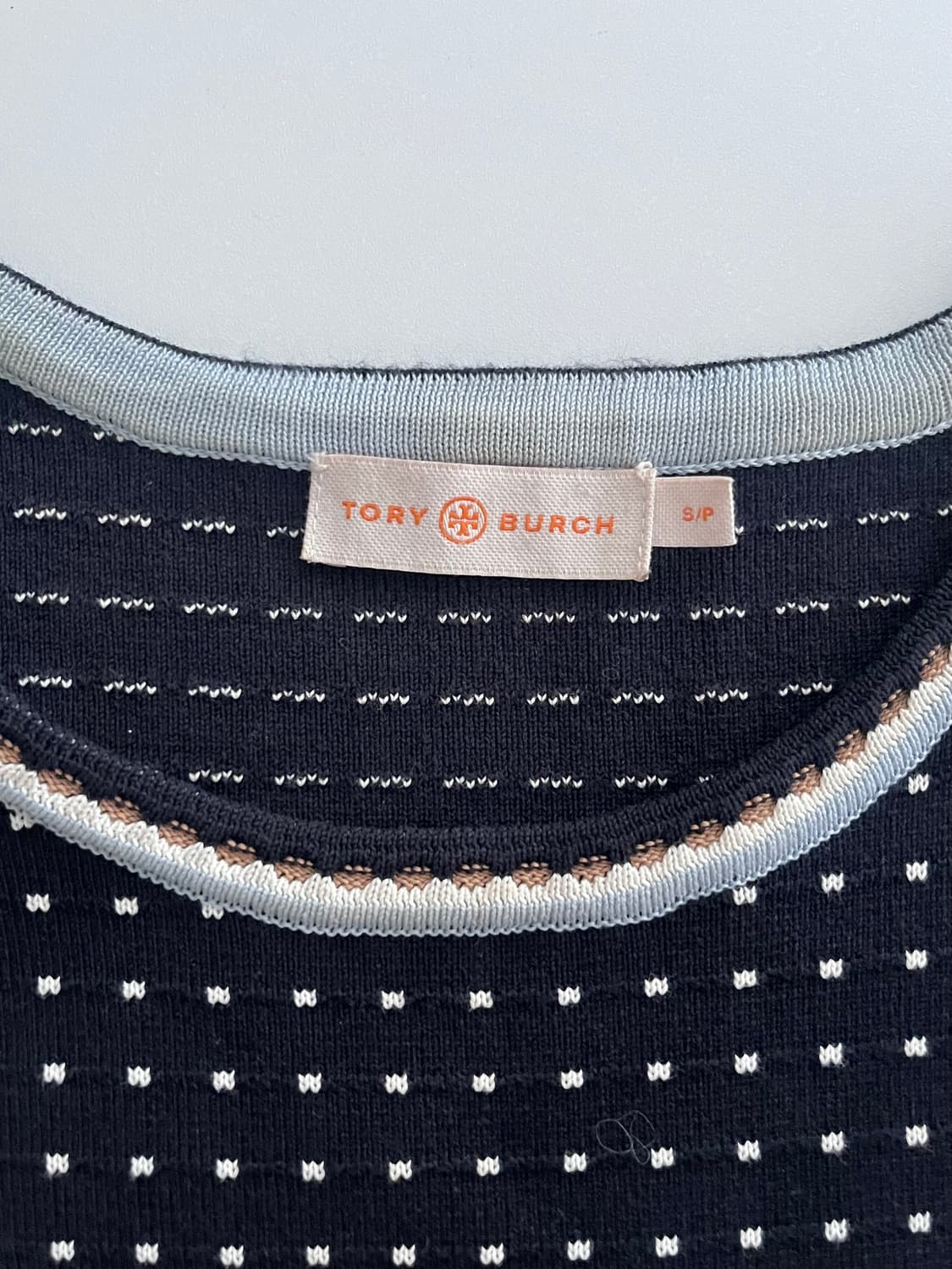 S) 토리버치 도트 패턴 니트 원피스 가디건 셋업 상품이미지6