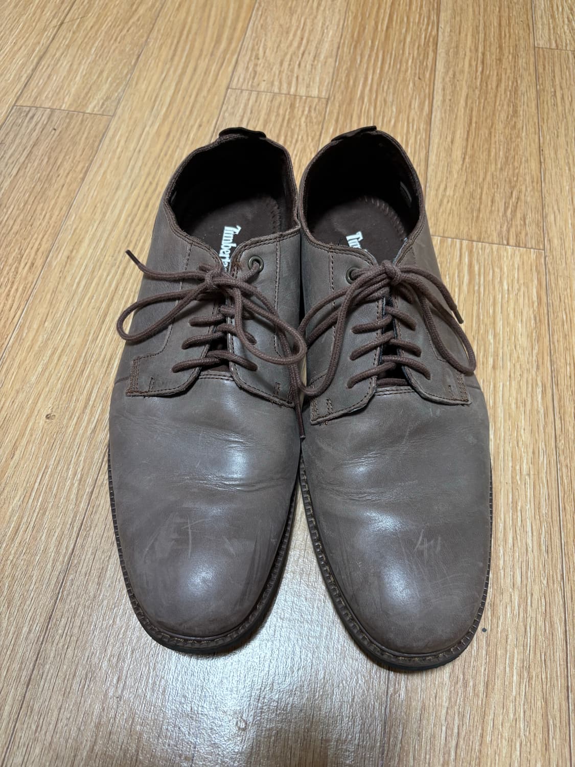 팀버랜드 브라운 가죽 남성 구두 상품이미지2