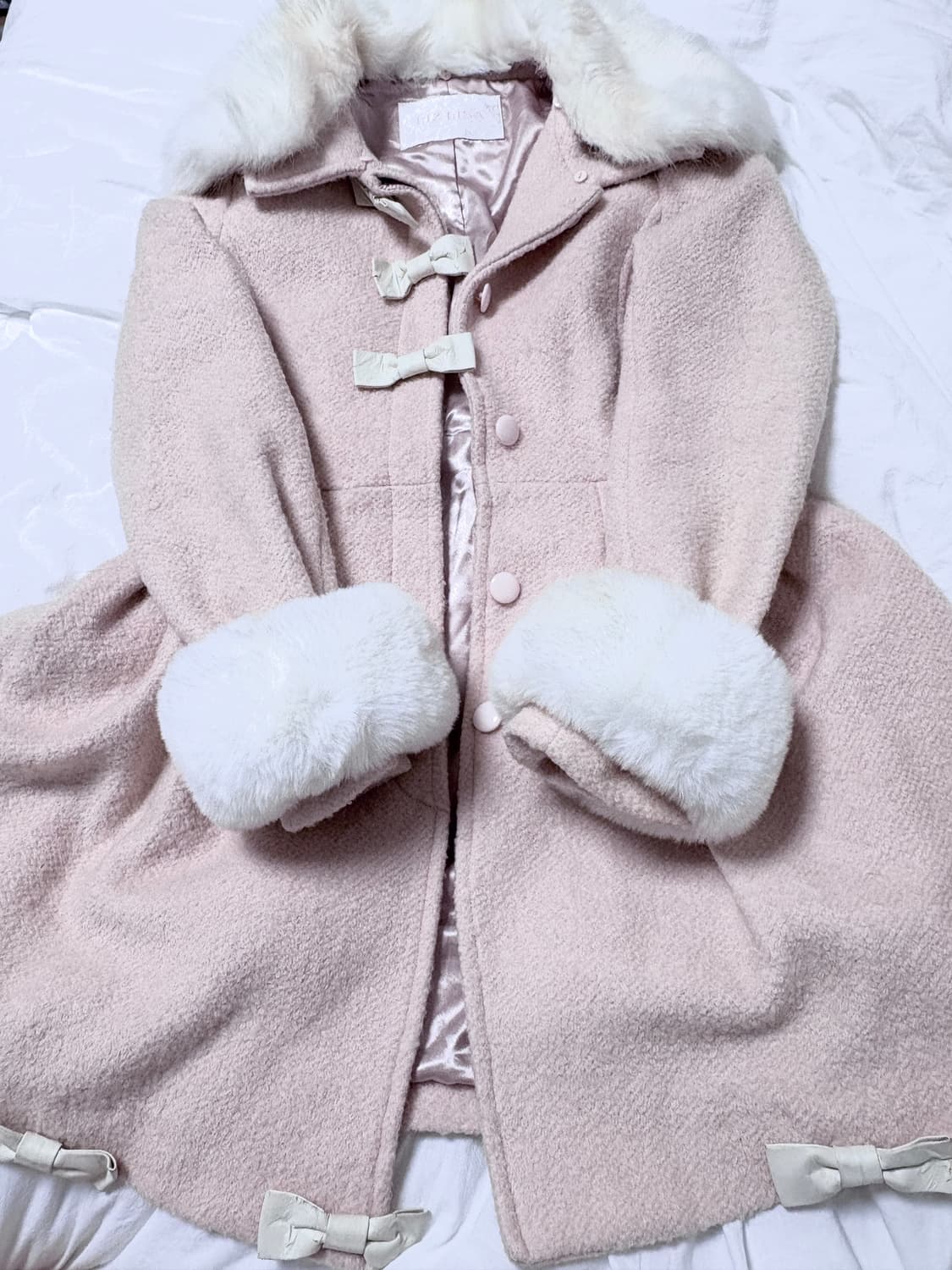 리즈리사 히메갸루 리본코트 양산형 지뢰계 로리타 로맨틱 달천 핑크 상품이미지1