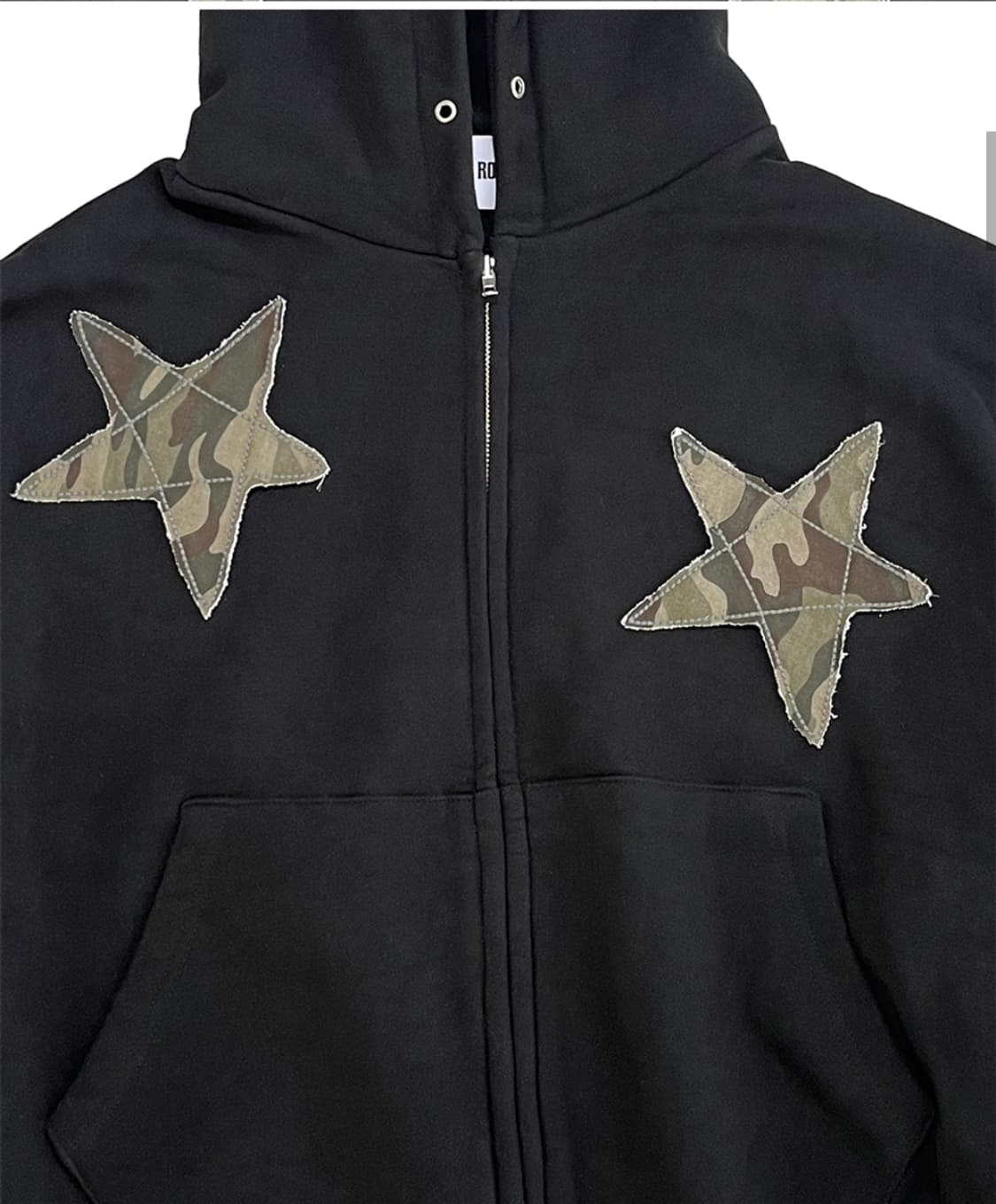 스케이터락 기모 별 스타 밀리터리 후드집업 상품이미지3
