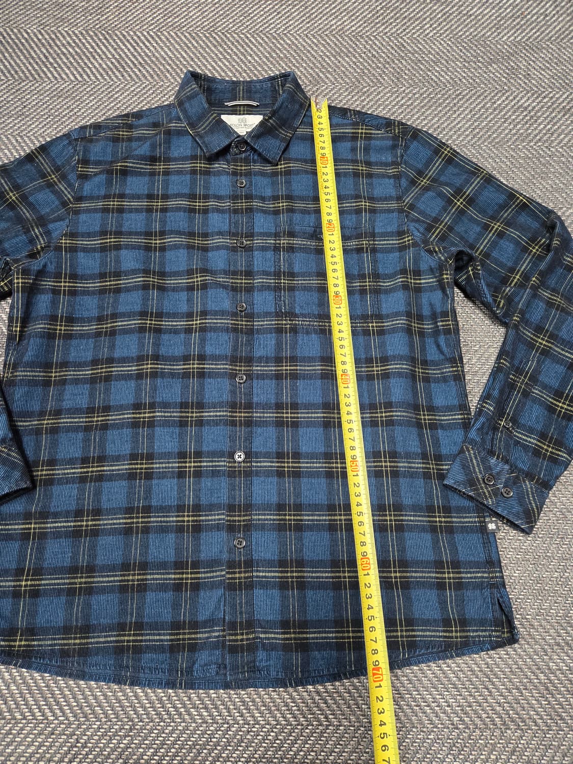 코오롱스포츠 남성 코듀로이 체크 셔츠 TLSXW21521DBU 상품이미지8