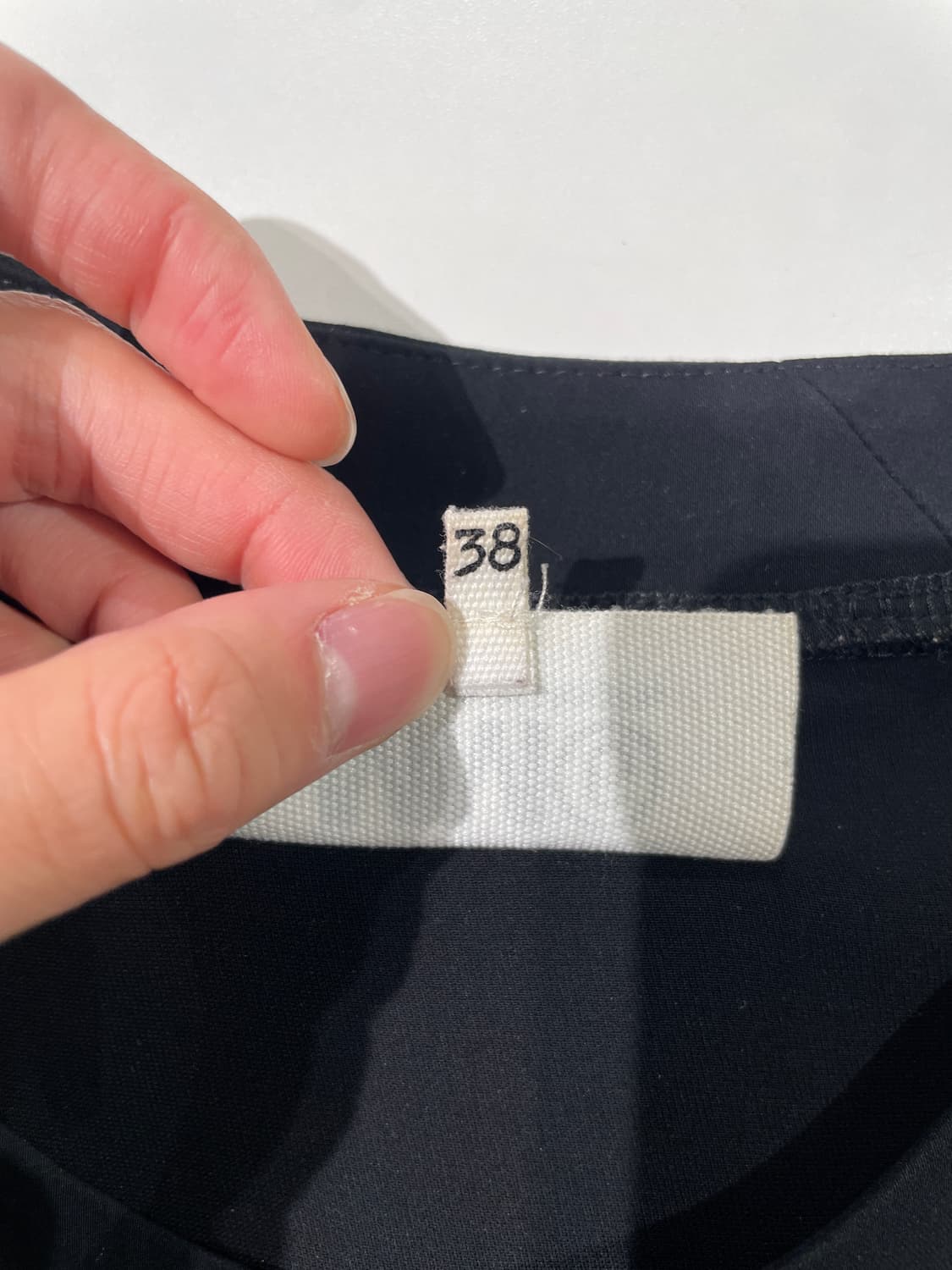 mm6 메종 마르지엘라 블랙 백스티치 3/4 슬리브 폴리에스터 미니원피스 상품이미지8