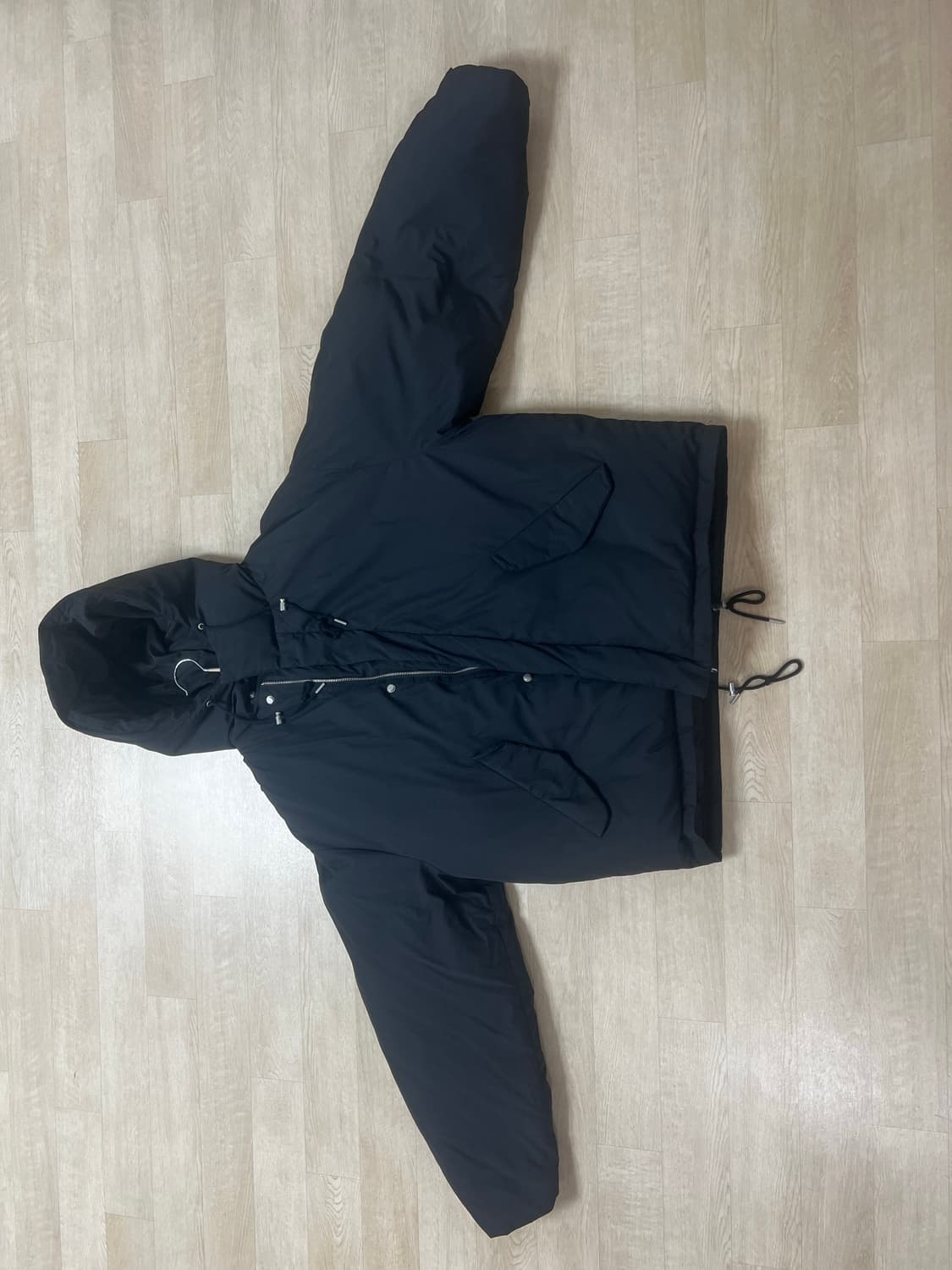 비슬로우 M65 후드 숏 다운 패딩 블랙 M 상품이미지2