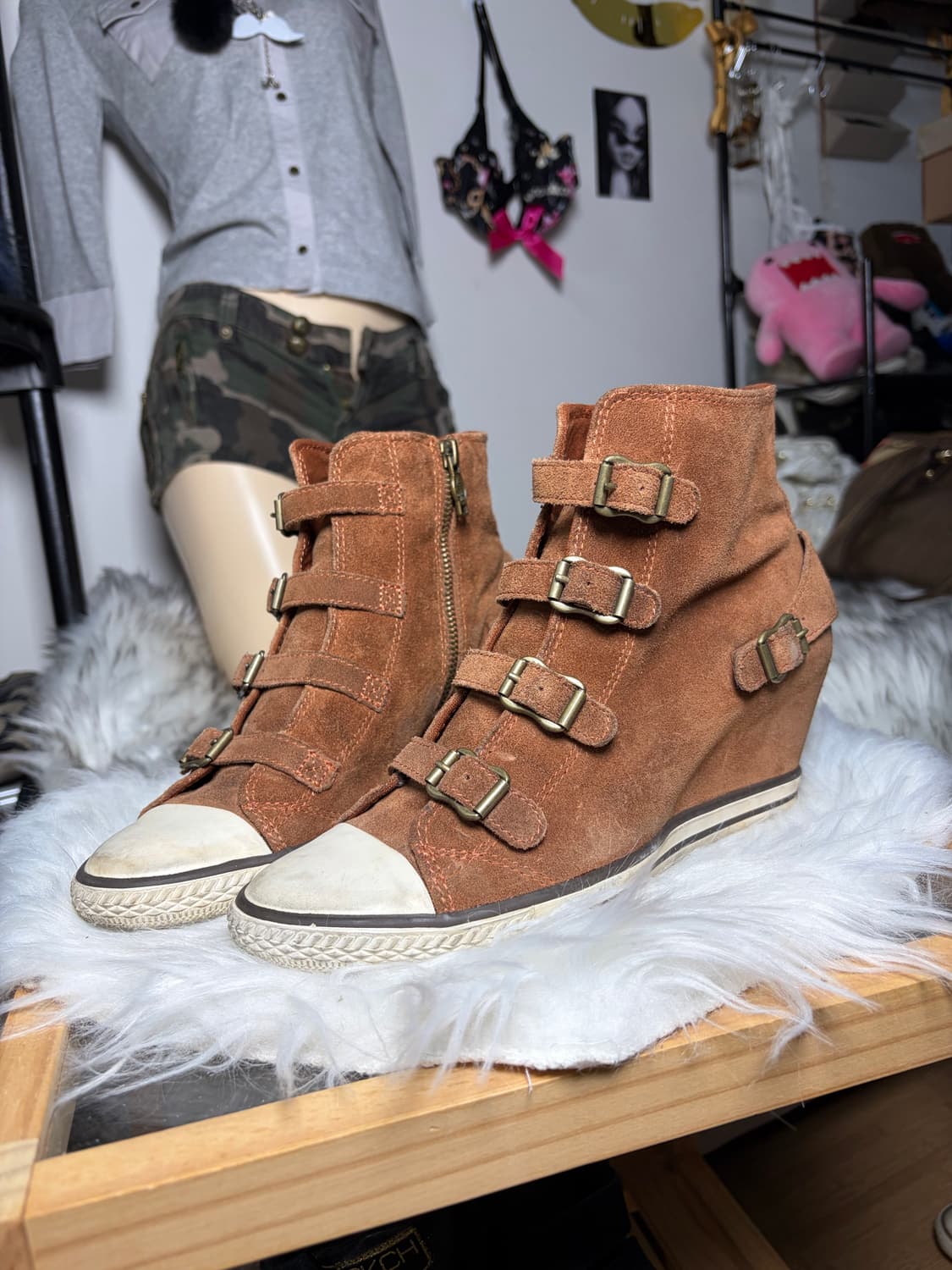 Ash 아쉬 스웨이드 웨지힐 스니커즈 상품이미지1