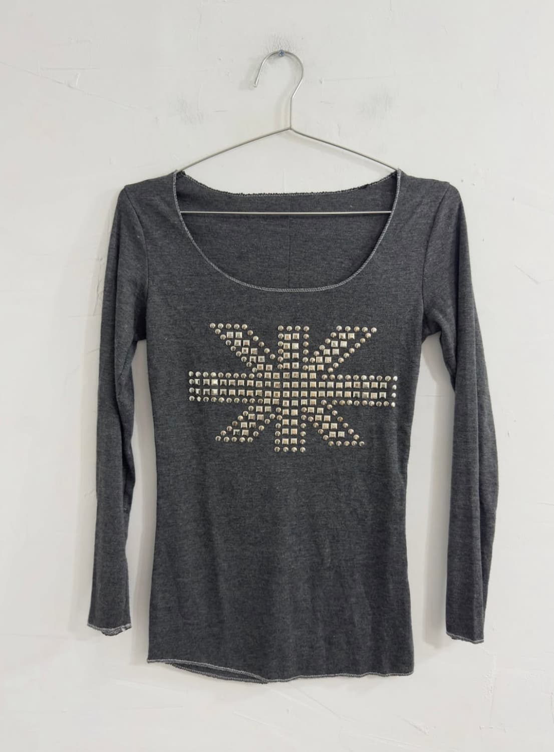UK stud pinterest slim top 상품이미지3