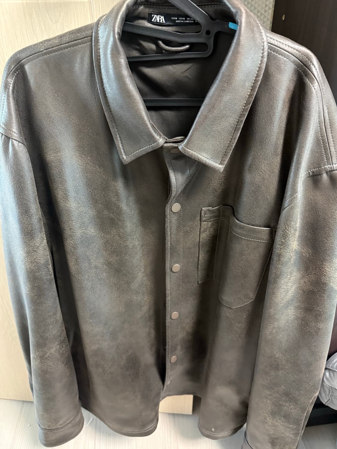 자라 ZARA 브라운 레더 자켓 상품이미지1