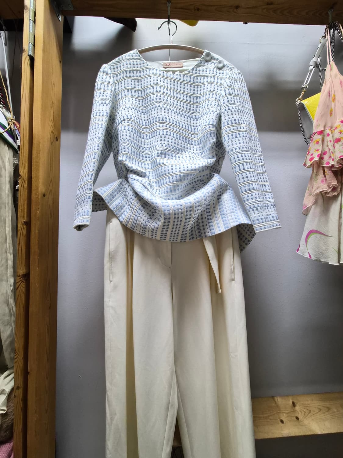 질바이질스튜어트 패턴 블라우스. 나이스크랍 와이드팬츠 상품이미지1