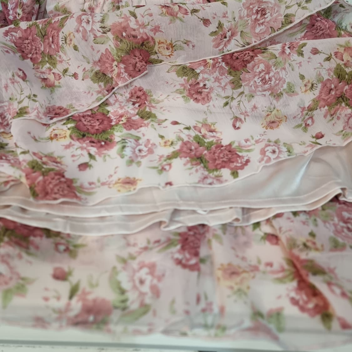 플라워 쉬폰 레이어드 스커트 상품이미지4