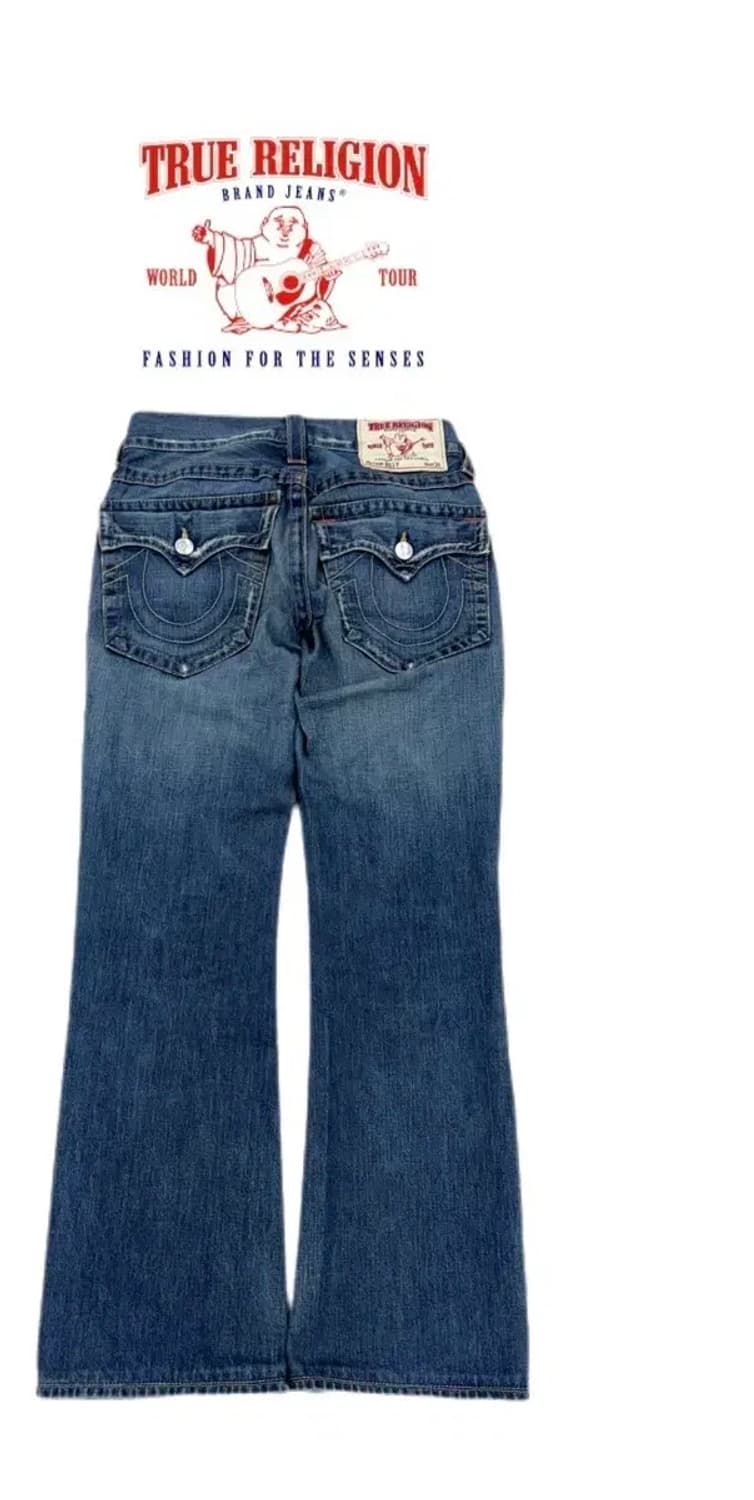 트루릴리전 로우라이즈 워싱 데님팬츠 34 상품이미지1