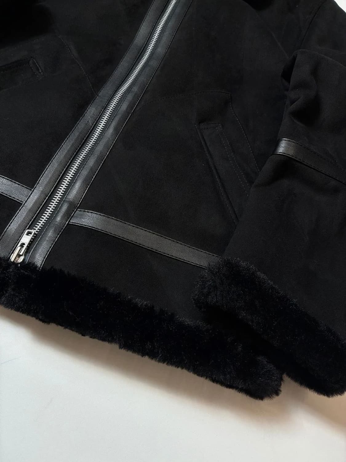 도프제이슨 솔리드 스웨이드 무톤 무스탕 자켓 PN8204 상품이미지5