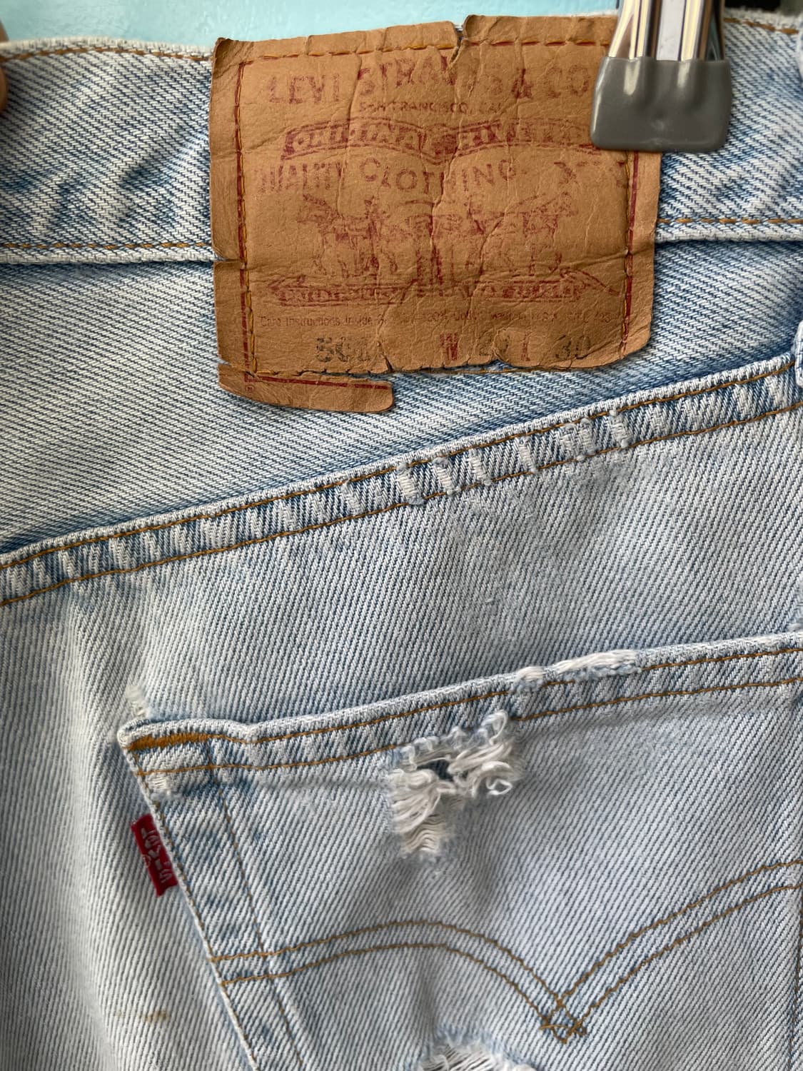 1990's Vintage Levi’s 501 Denim Shorts 상품이미지2