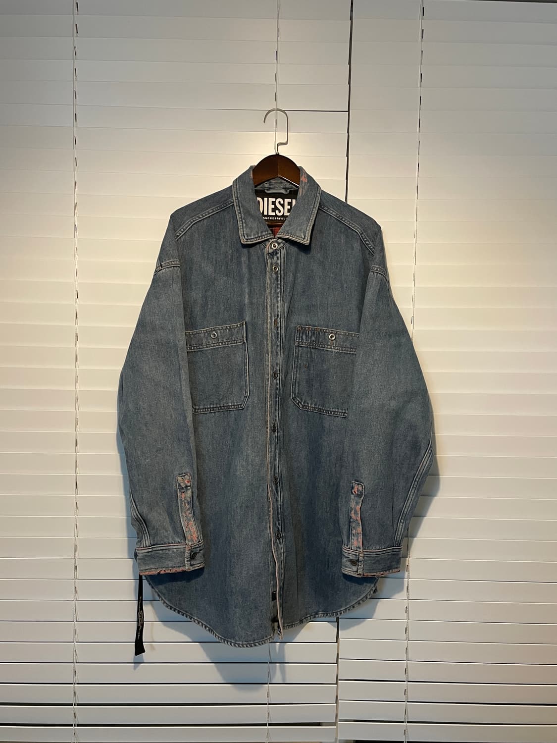 디젤 디스트로이드 레이어드 셔츠 자켓 상품이미지4