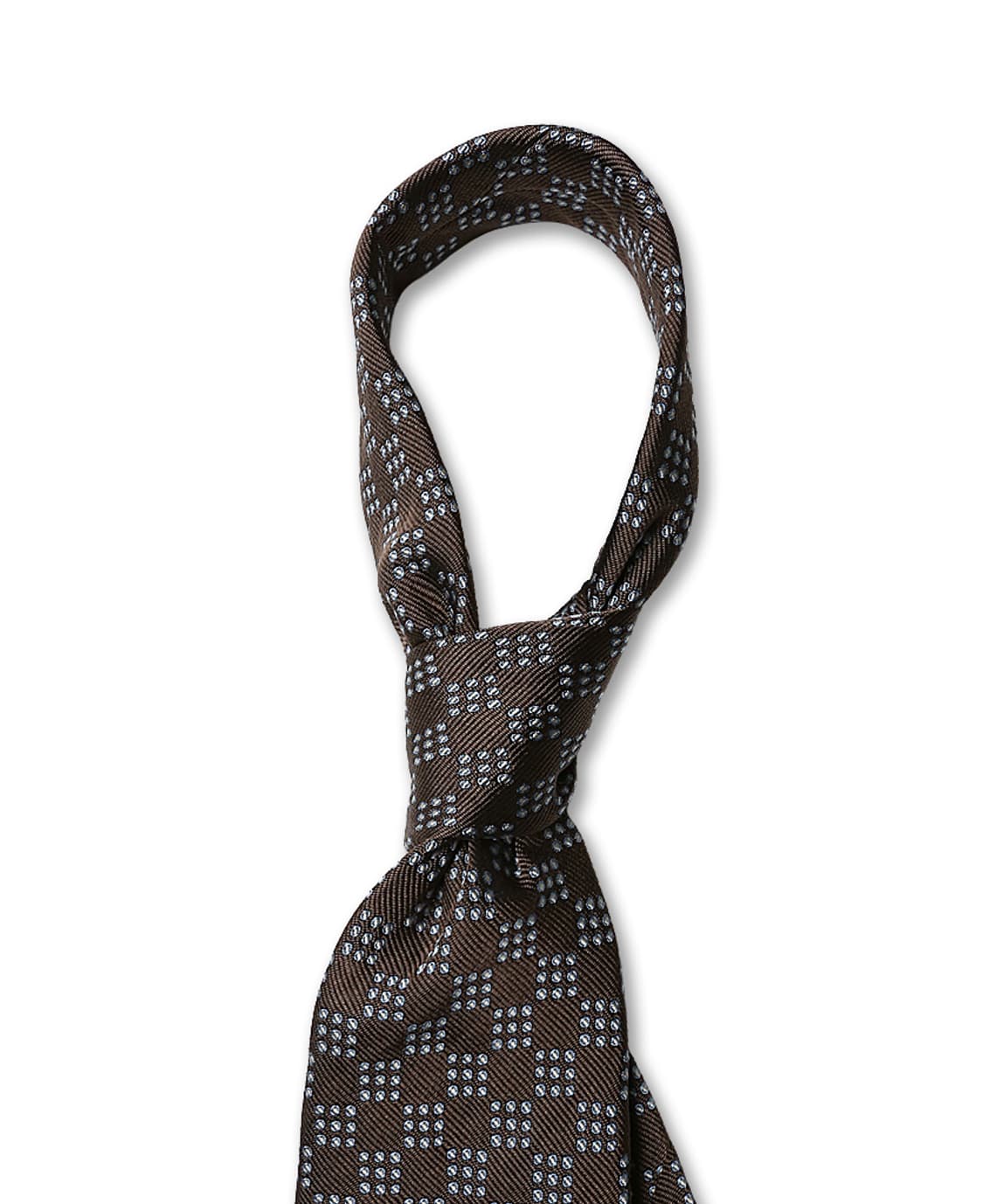 드레익스 [Drake's] 브라운 블루 도트 패턴 잉글랜드 핸드 타이 상품이미지2