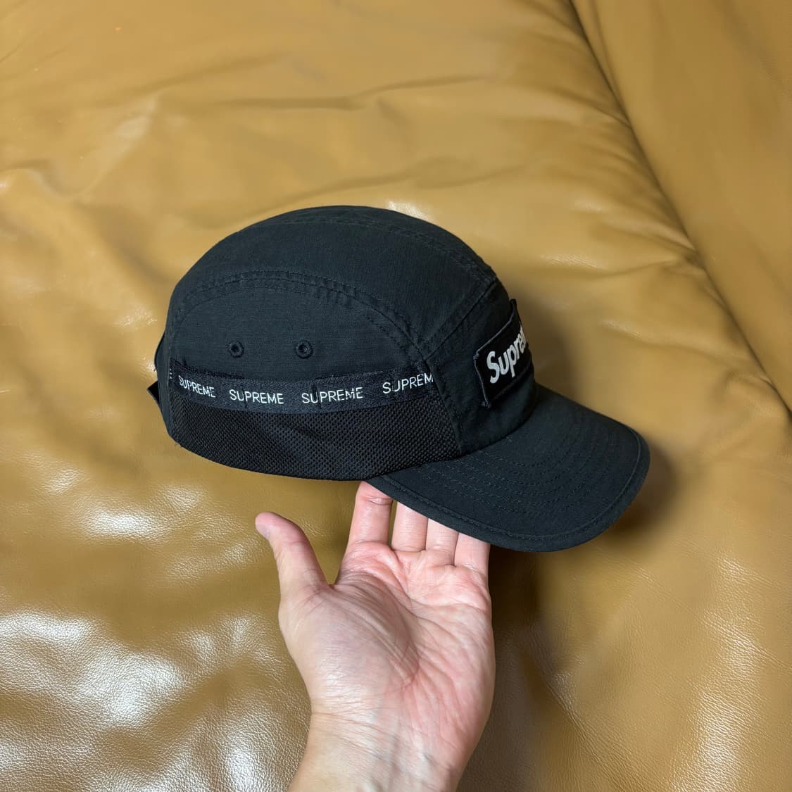Supreme 슈프림 23fw 메쉬 포켓 블랙 캠프캡 모자 (Black 상품이미지3