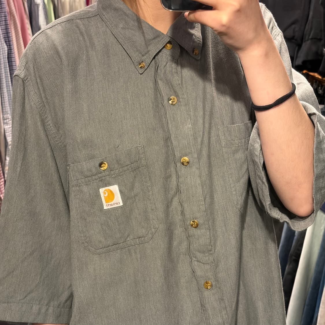 [IM] Carhartt 칼하트 반팔 셔츠 라이트 그레이 상품이미지3