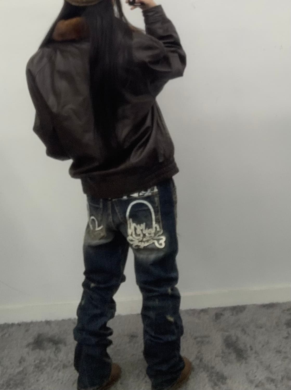 Cloud72 스컬 데미지 디테일 데님 상품이미지1