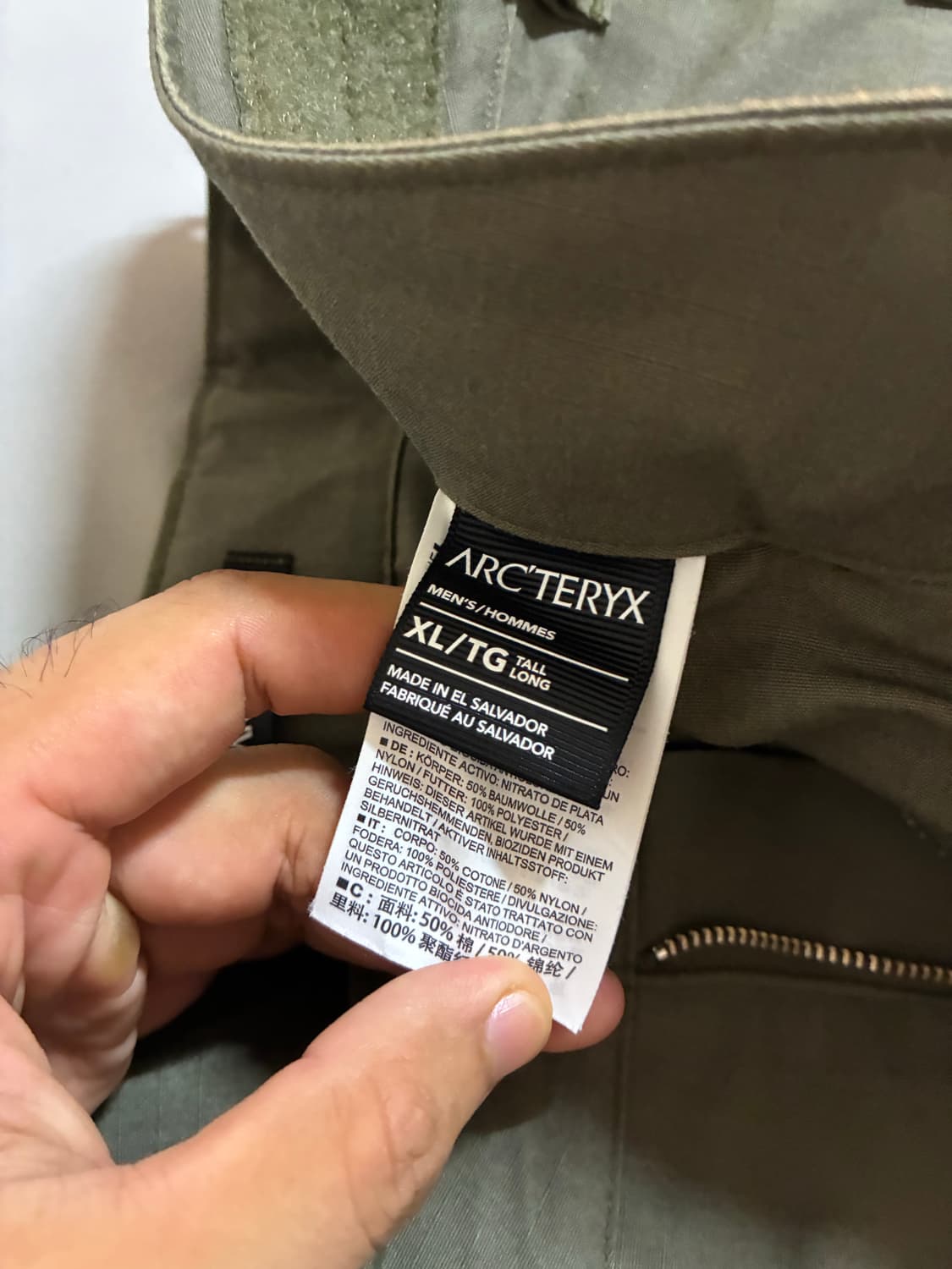 아크테릭스 리프 어썰트 팬츠 AR 레인저 그린 XL 상품이미지3