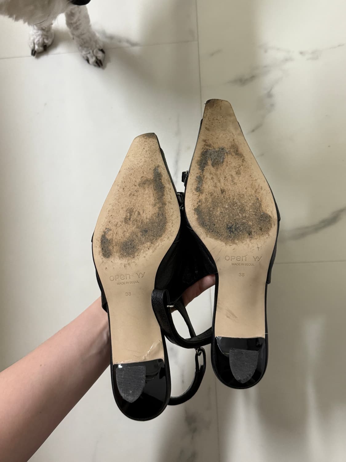 LACE-UP POINTY HEEL, BLACK 상품이미지4
