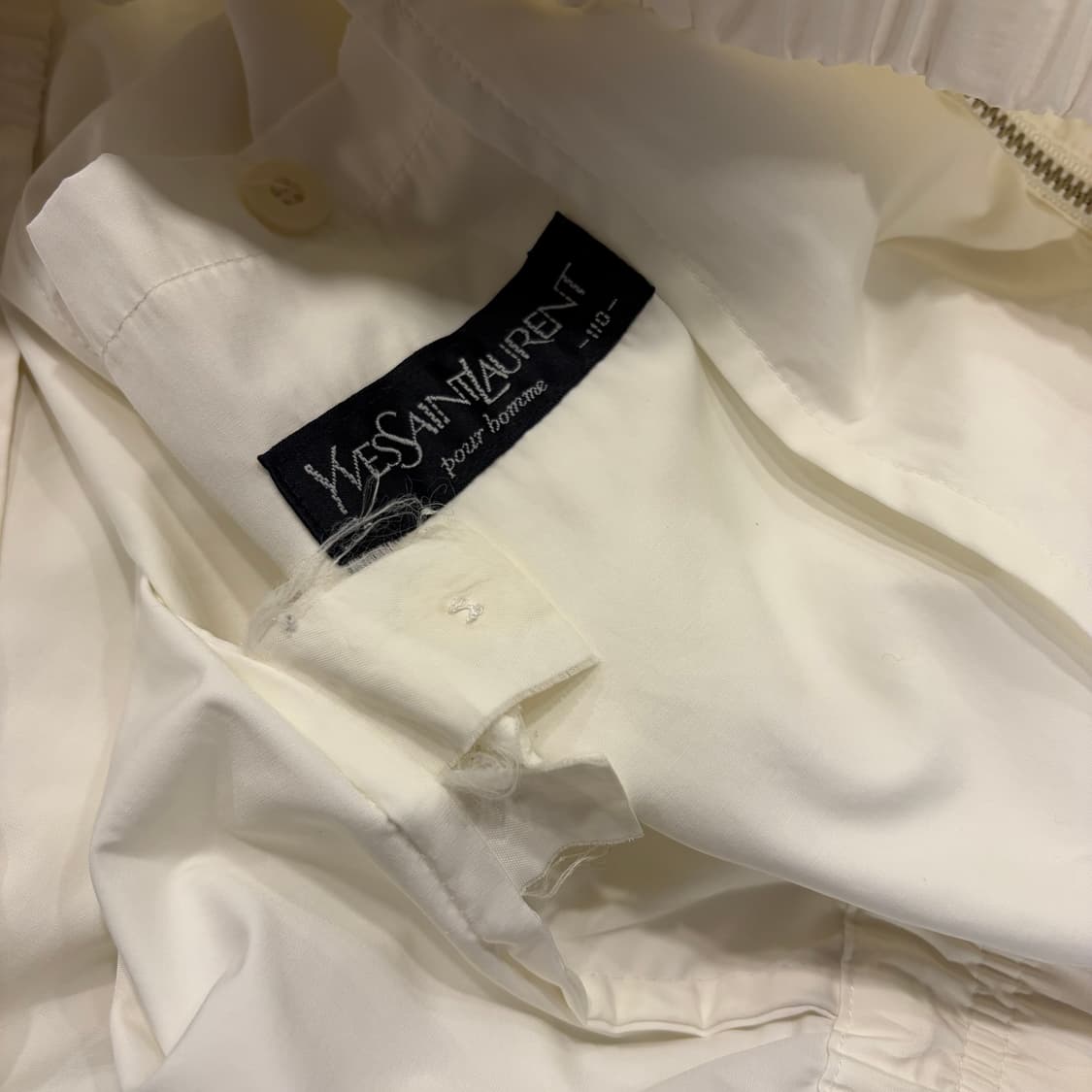 [110] YSL 입생로랑 체크 카라 화이트 자켓 B546 상품이미지7