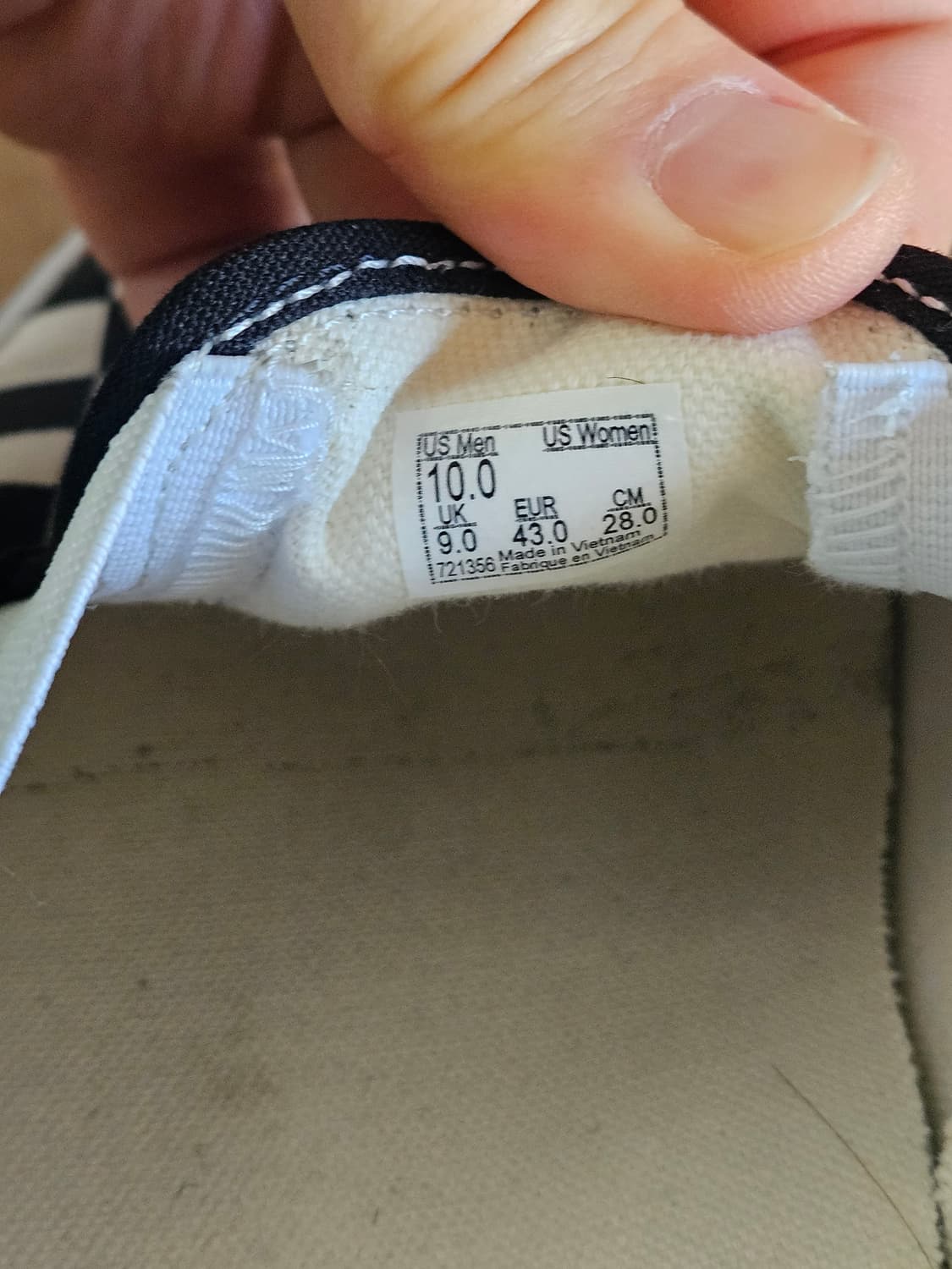 반스 체커보드 슬립온 블랙/화이트 280 상품이미지6