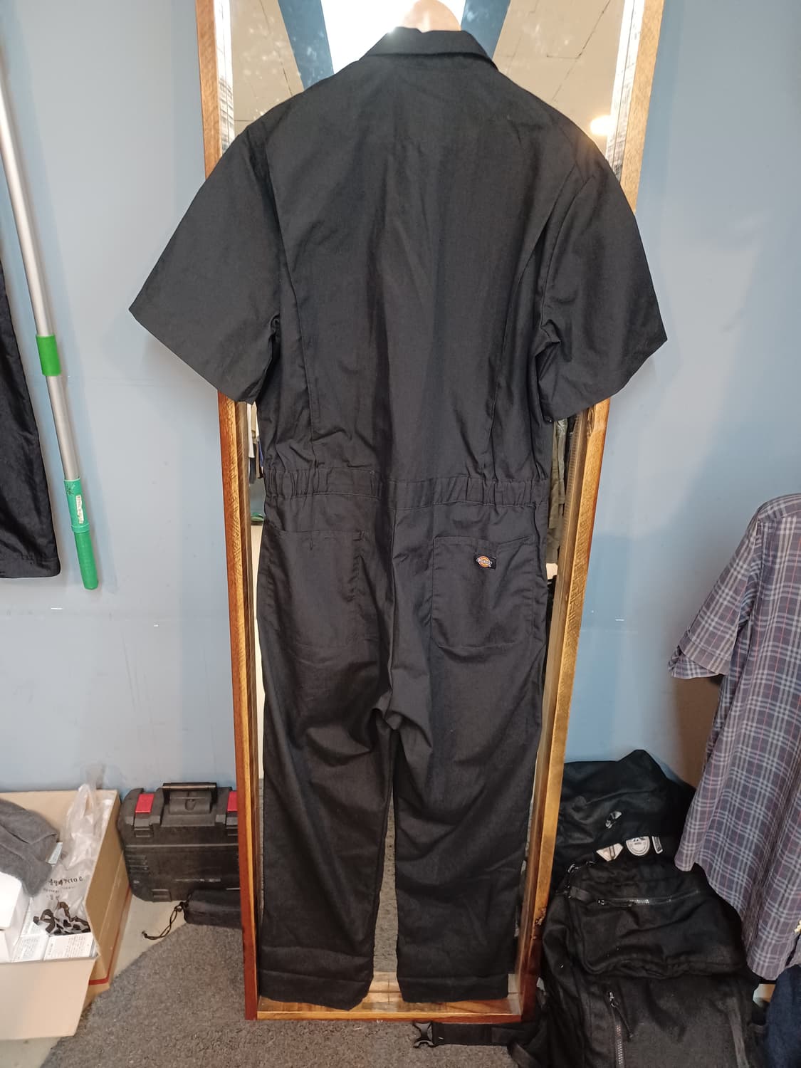 디키즈 반팔 점프수트오버롤  블랙 L 상품이미지2