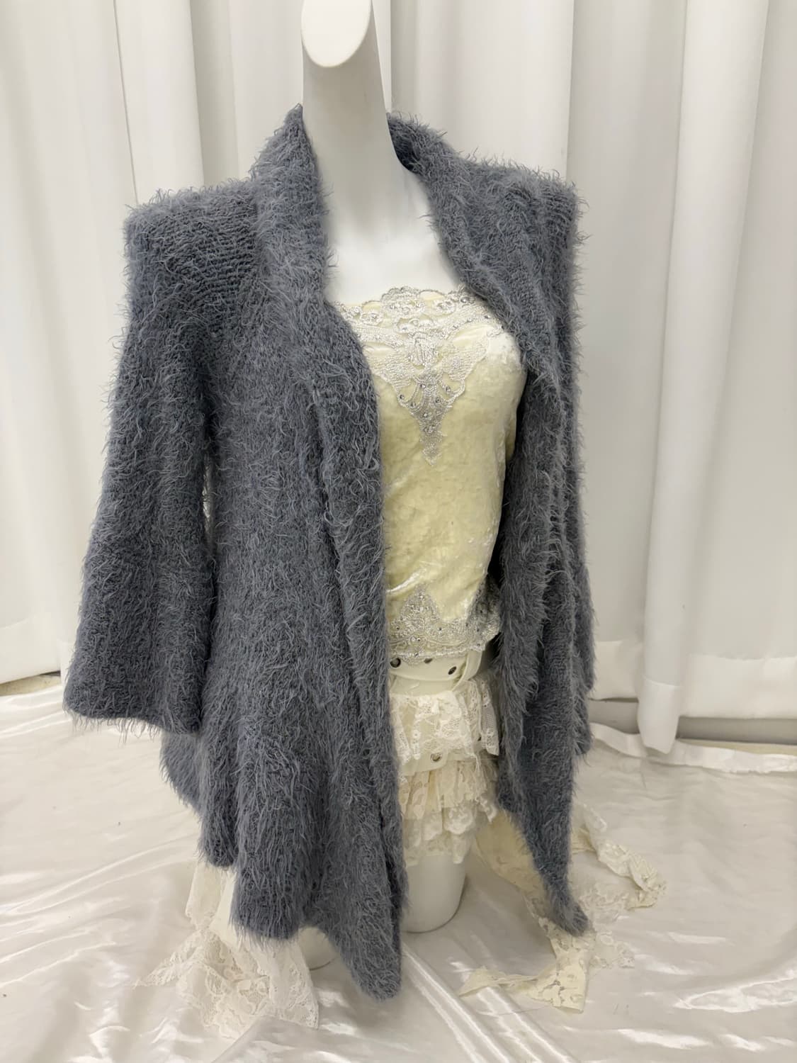 앙고라 소라 언발 가디건 상품이미지1