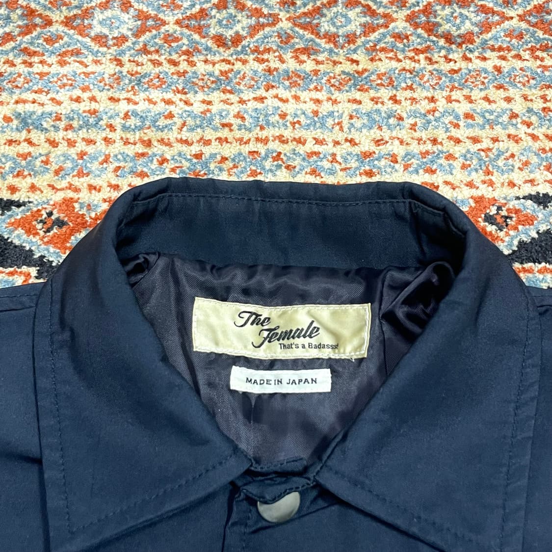 일본 빈티지 JPN VTG 네이비 코치자켓 여성M 상품이미지4
