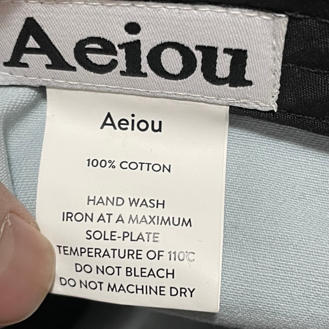 아에이오우 AEI 볼캡 모자 라이트블루/그레이 상품이미지2