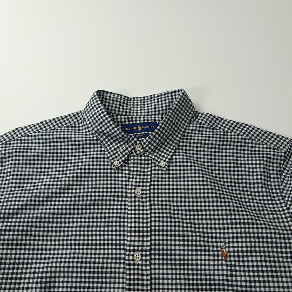 CJ284 2XL 폴로 QR 모노 마이크로체크 셔츠 남방 상품이미지2