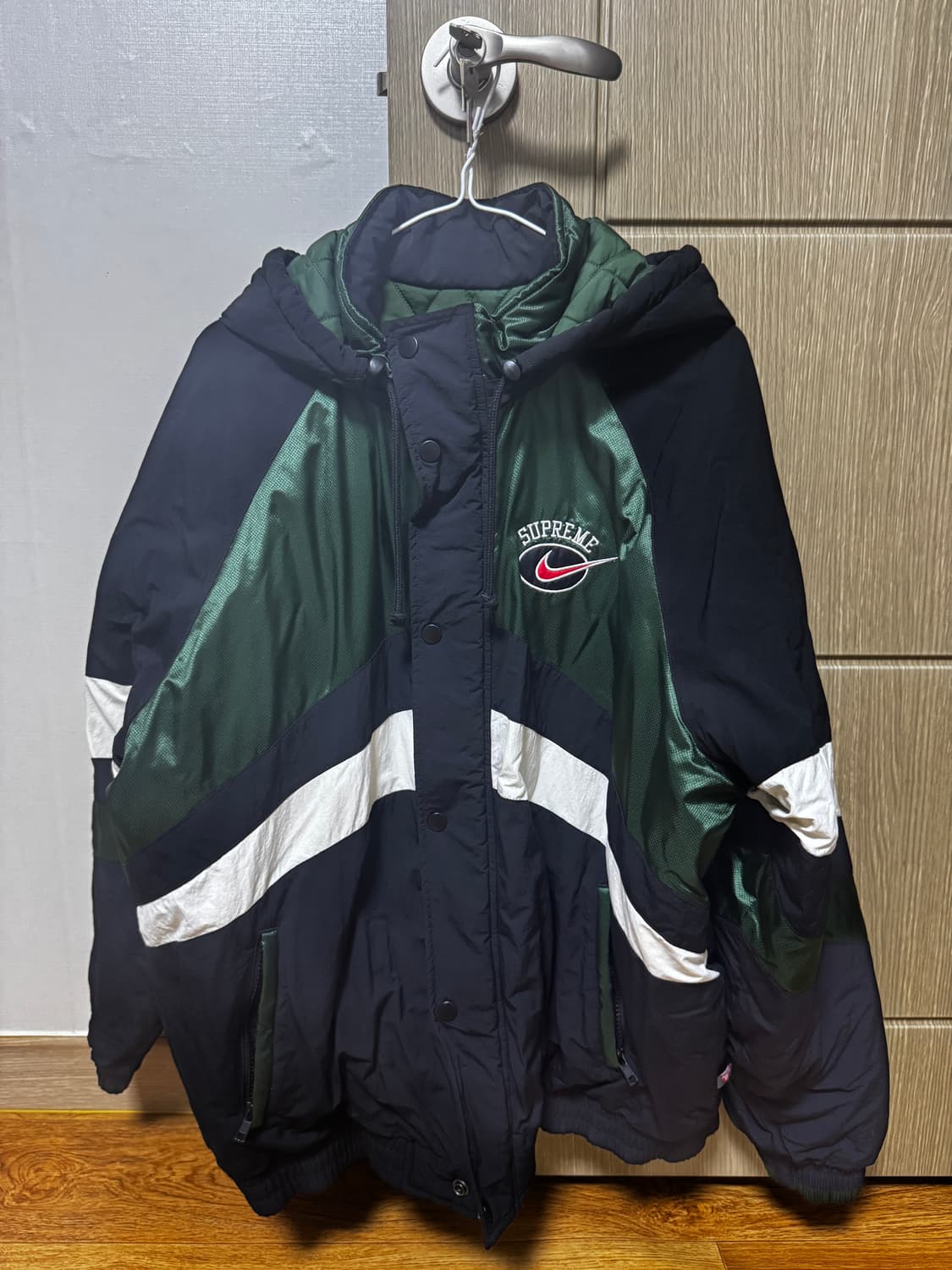 [L]NIKE x SUPREME19SS 후드 스포트자켓 그린 상품이미지1