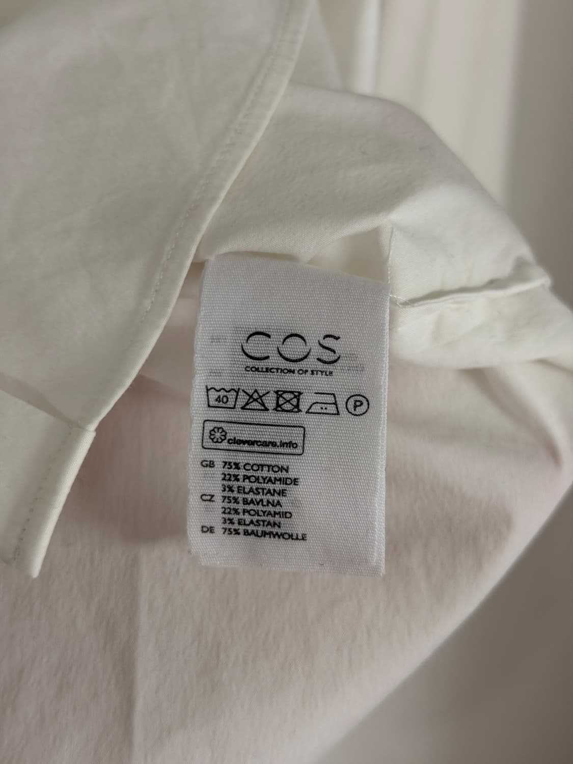 COS 코스 남성 셔츠 화이트 EUR41 사이즈 상품이미지5