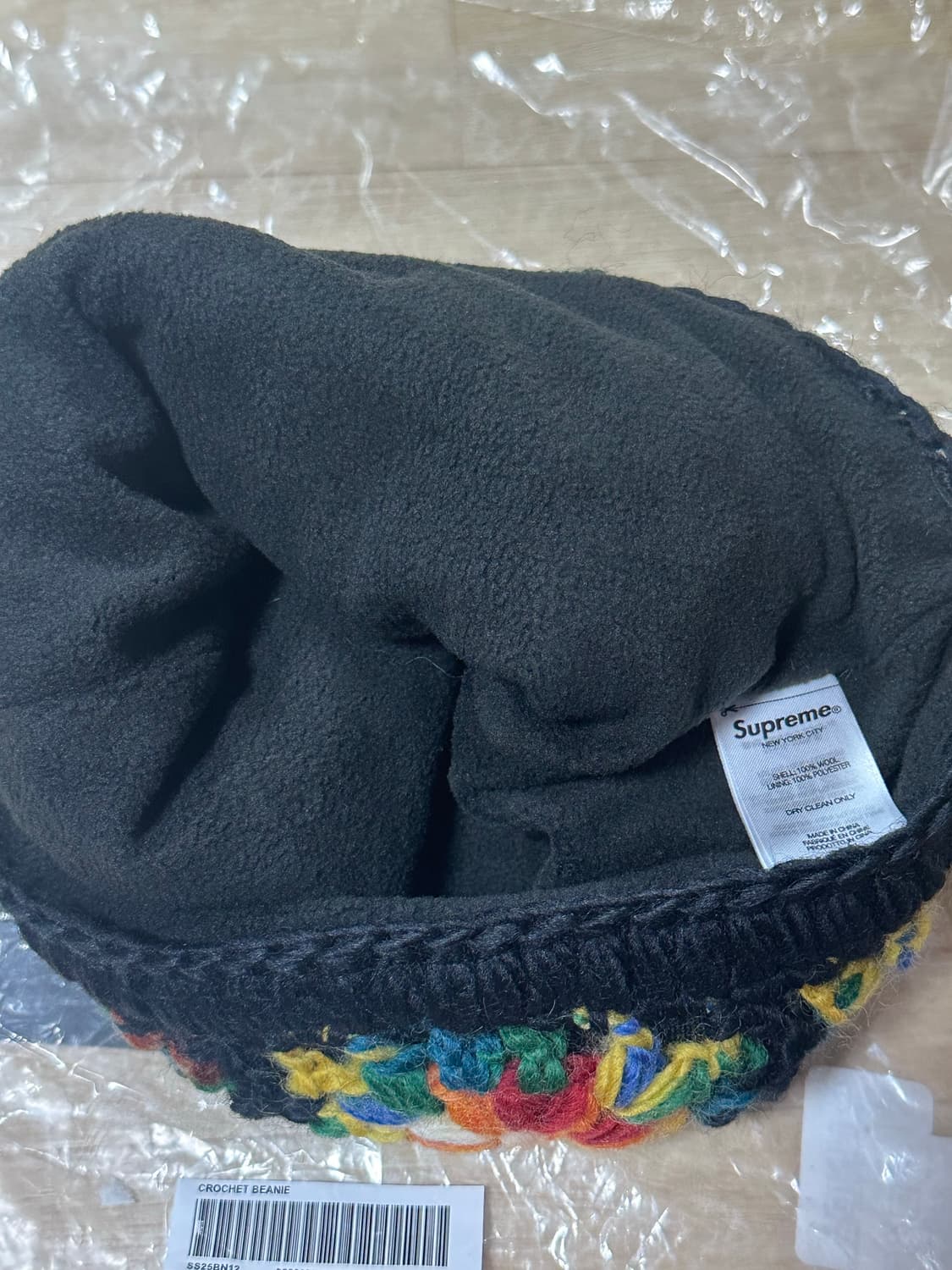 [OS]25ss 슈프림 크로셰 비니 블랙 상품이미지2